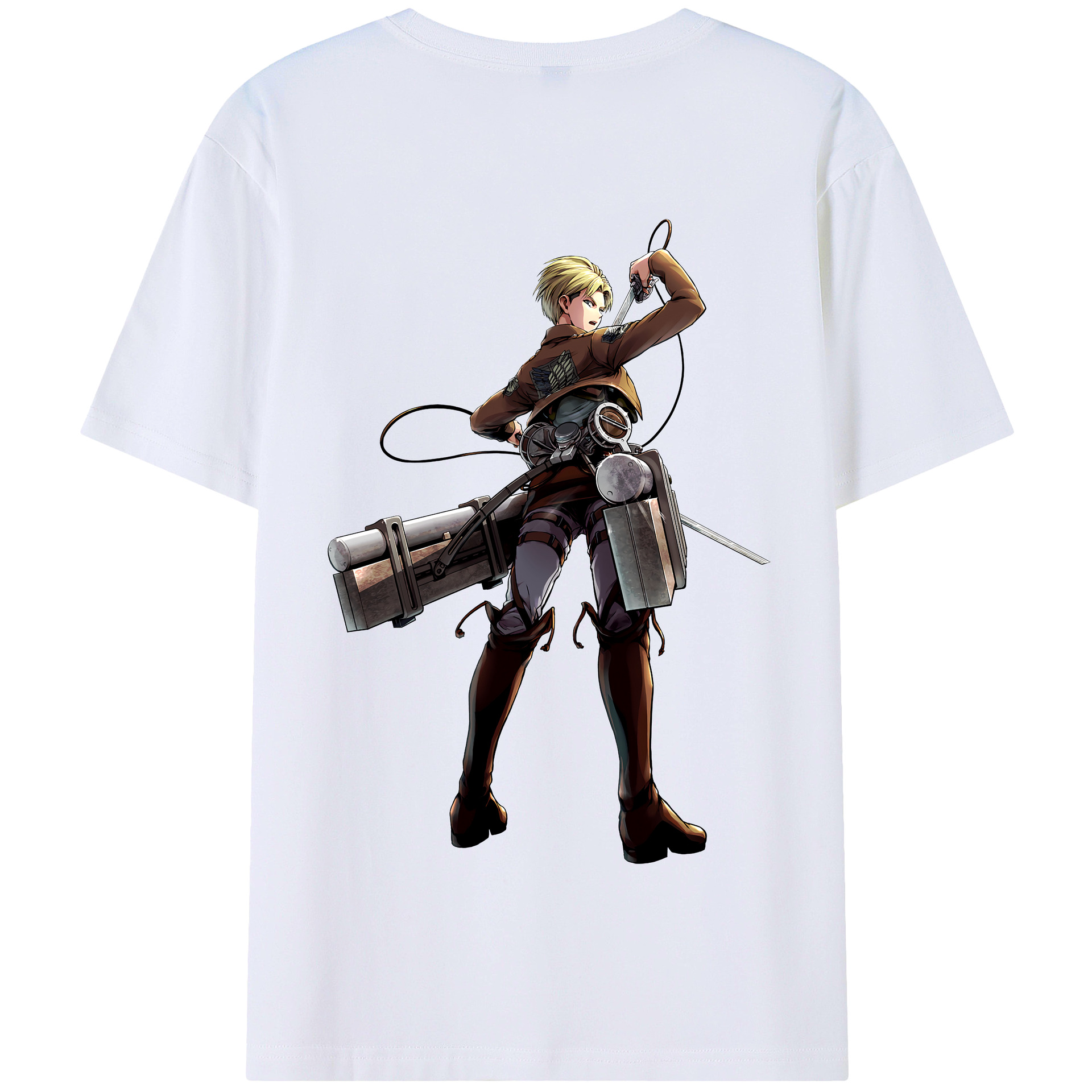 （画像用） 進撃の巨人 Attack on Titan 綿100％半袖Tシャツ（背面プリント）