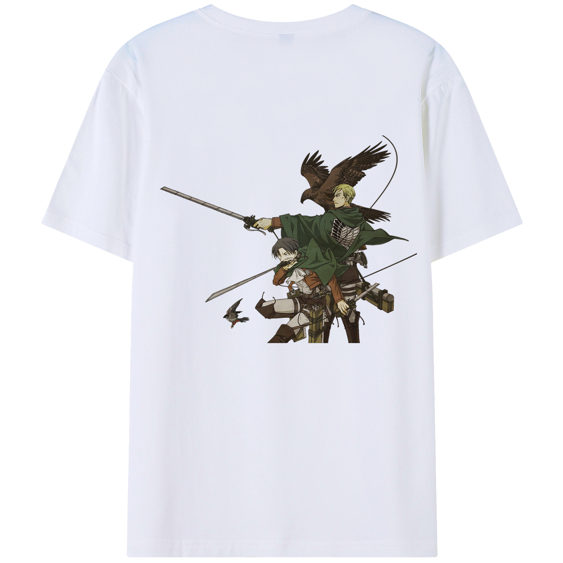 （画像用） 進撃の巨人 Attack on Titan 綿100％半袖Tシャツ（背面プリント）