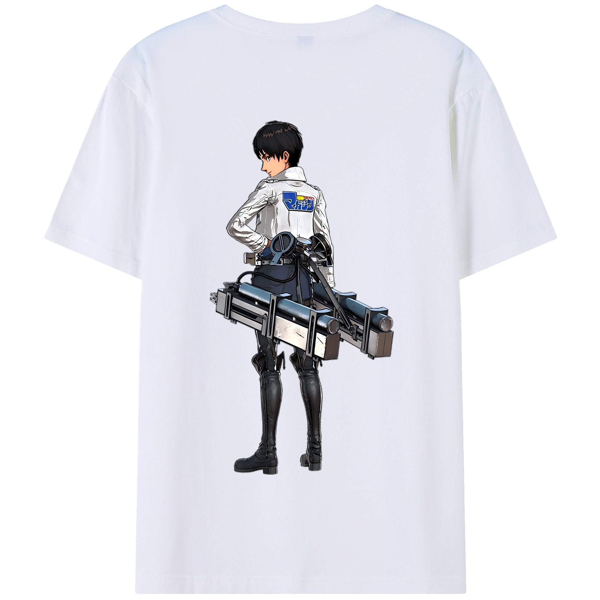 （画像用） 進撃の巨人 エレン･イェーガー Attack on Titan Eren Jäger 綿100％半袖Tシャツ（背面プリント）