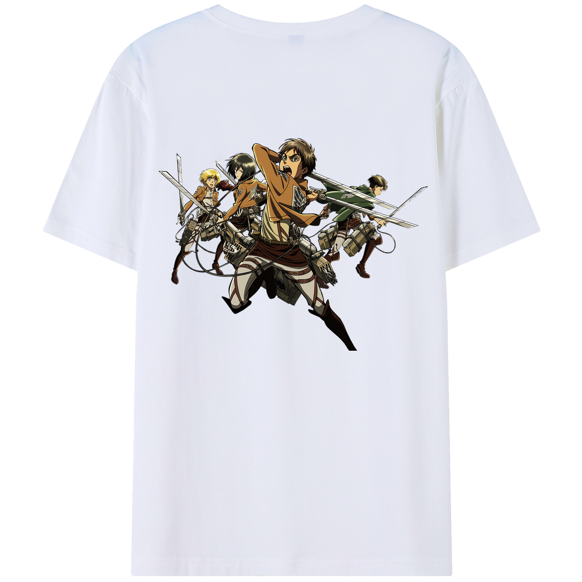 （画像用） 進撃の巨人 エレン･イェーガー Attack on Titan Eren Jäger 綿100％半袖Tシャツ（背面プリント）