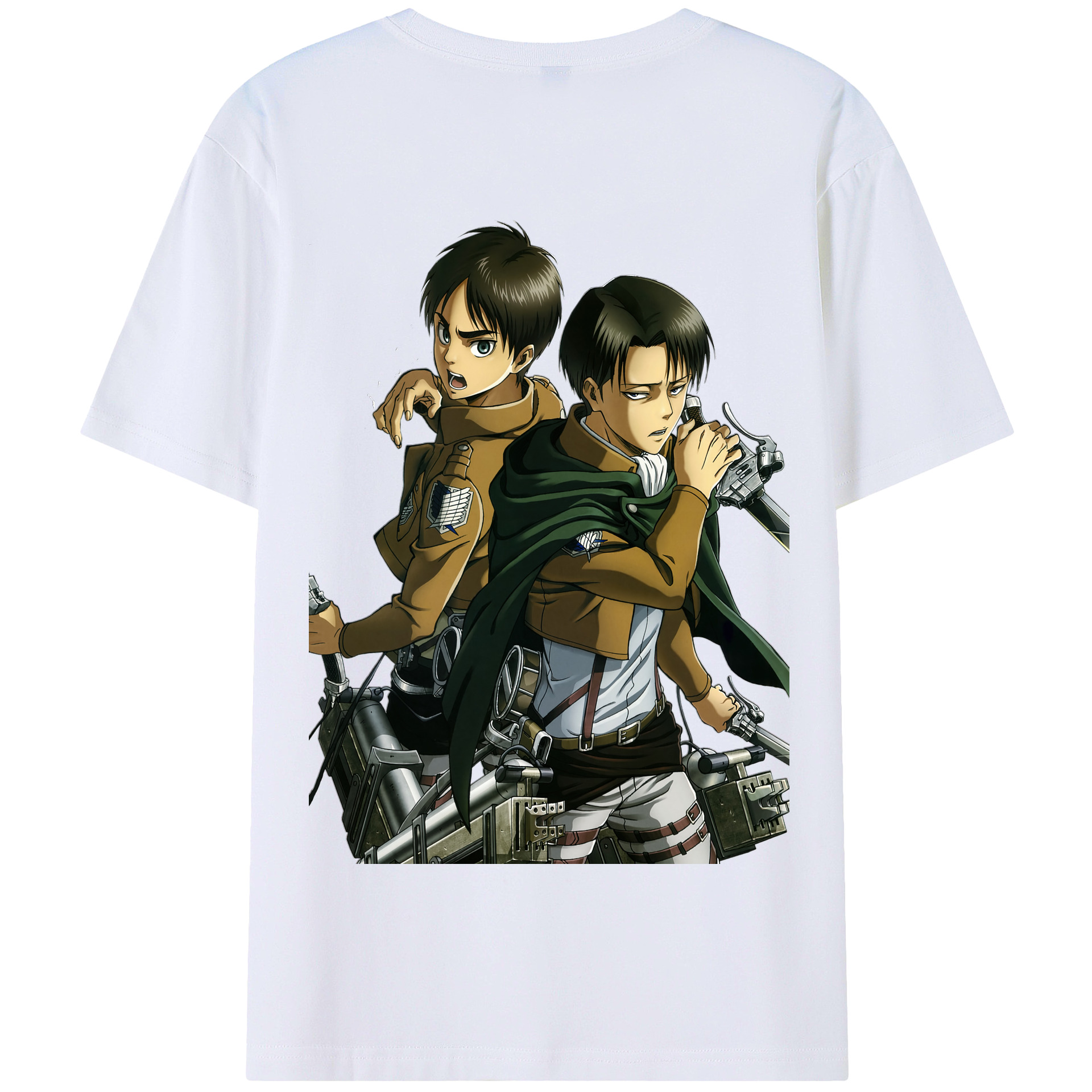 （画像用） 進撃の巨人 リヴァイ·アッカーマン Attack on Titan Levi Ackerman 綿100％半袖Tシャツ（背面プリント）