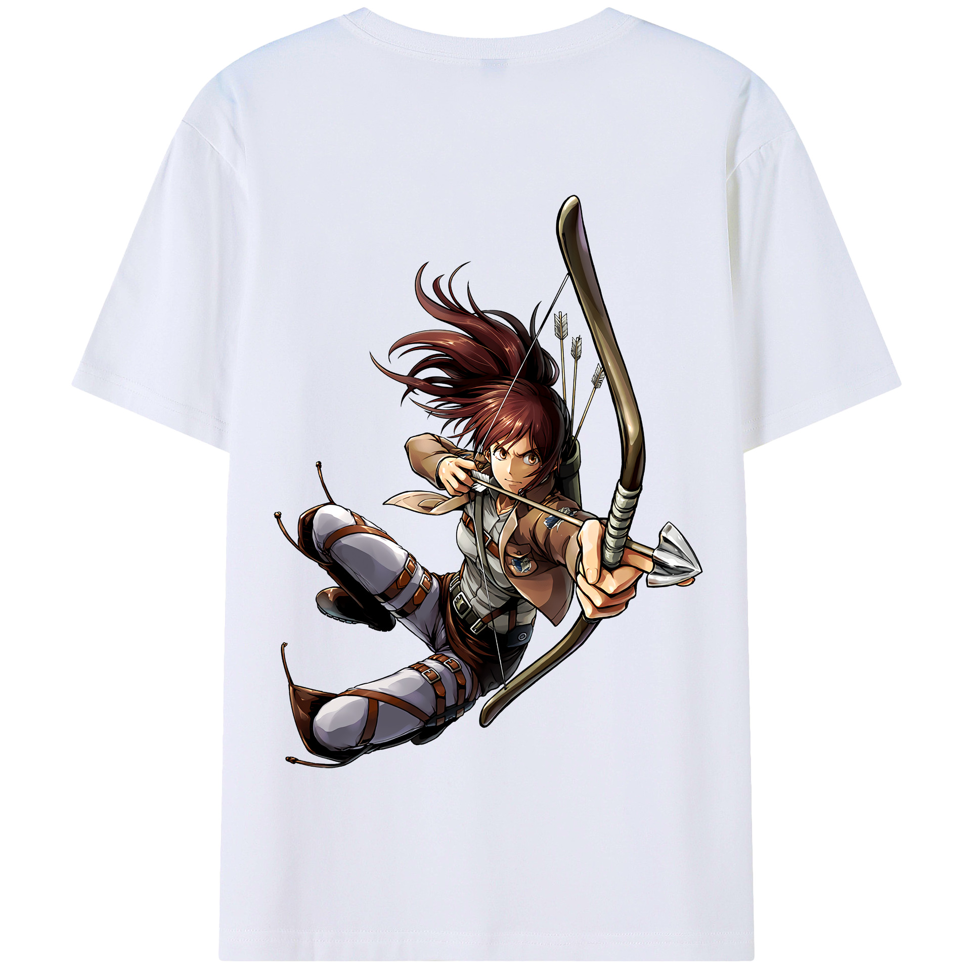 （画像用） 進撃の巨人 サシャ·ブラウス Attack on Titan Sasha Blaus 綿100％半袖Tシャツ（背面プリント）