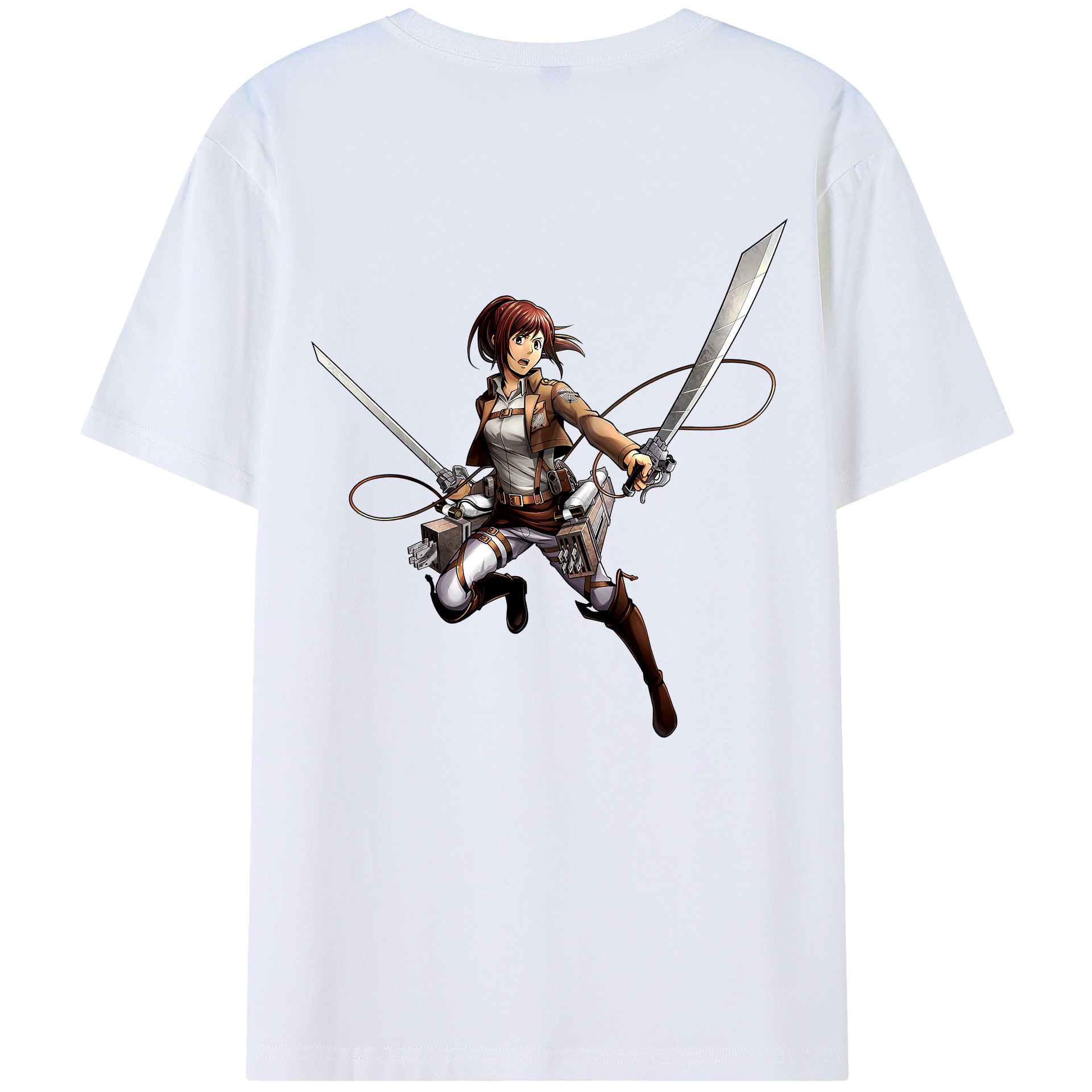 （画像用） 進撃の巨人 サシャ·ブラウス Attack on Titan Sasha Blaus 綿100％半袖Tシャツ（背面プリント）