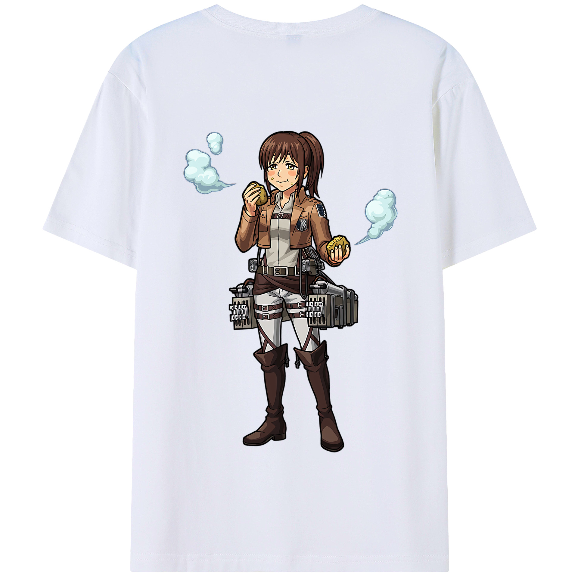 （画像用） 進撃の巨人 サシャ·ブラウス Attack on Titan Sasha Blaus 綿100％半袖Tシャツ（背面プリント）