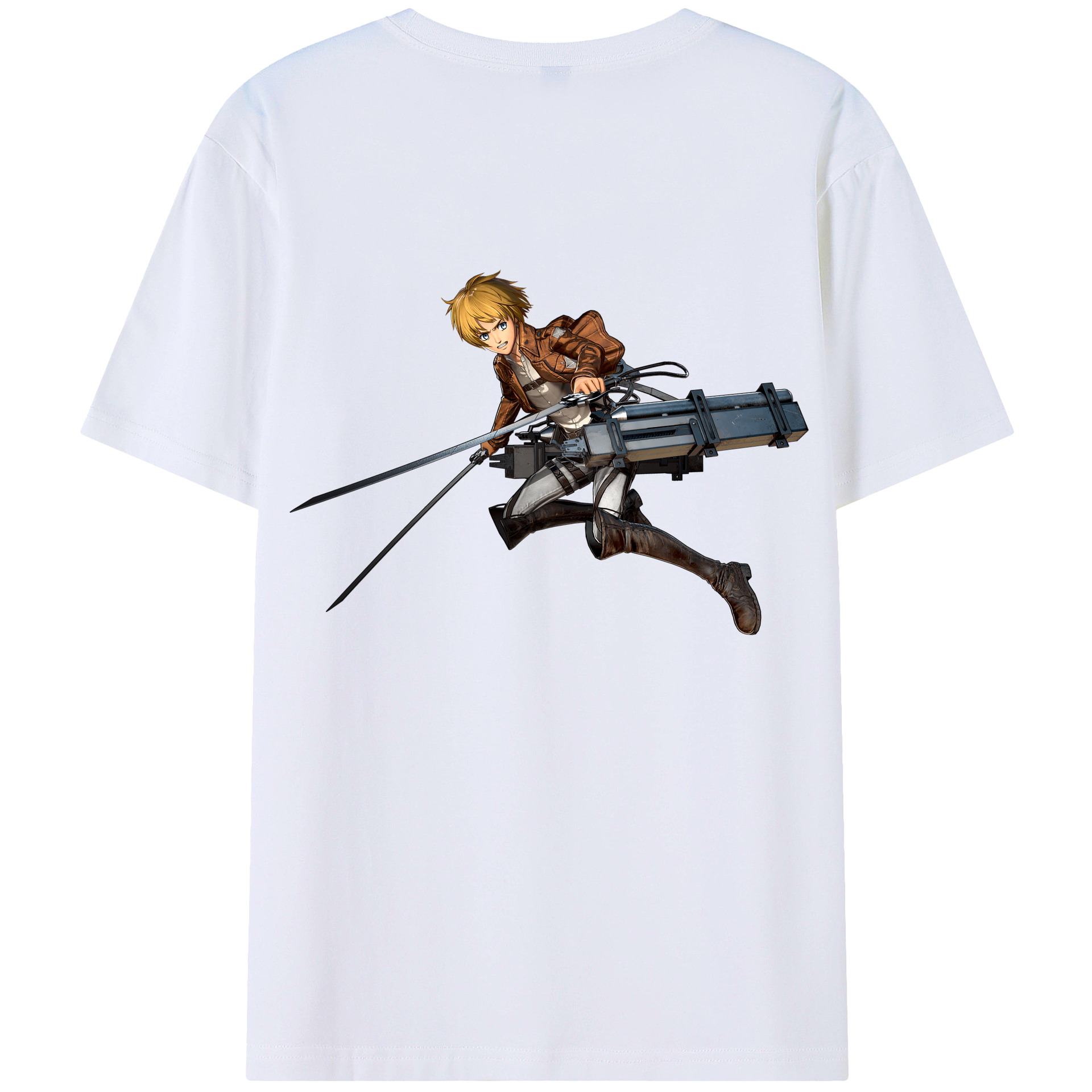 （画像用） 進撃の巨人 アルミン·アルレルト Attack on Titan Armin Arlert 綿100％半袖Tシャツ（背面プリント）