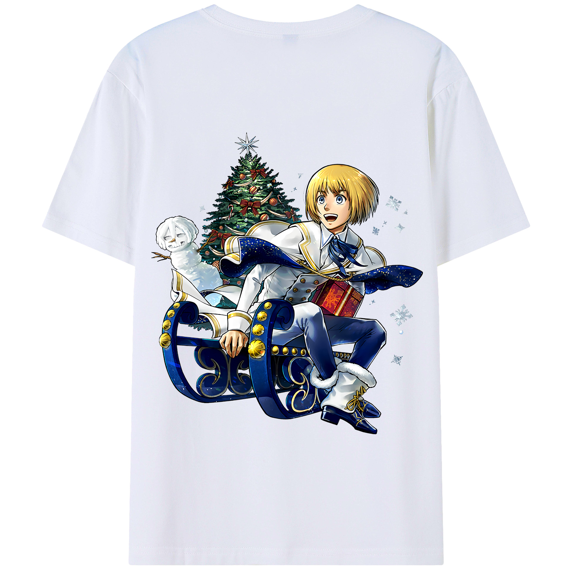 （画像用） 進撃の巨人 アルミン·アルレルト Attack on Titan Armin Arlert 綿100％半袖Tシャツ（背面プリント）