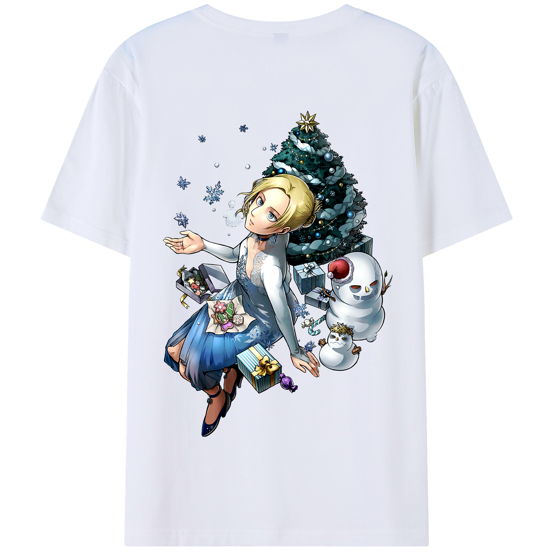 （画像用） 進撃の巨人 アニ・レオンハート Attack on Titan Annie Leonhart 綿100％半袖Tシャツ（背面プリント）