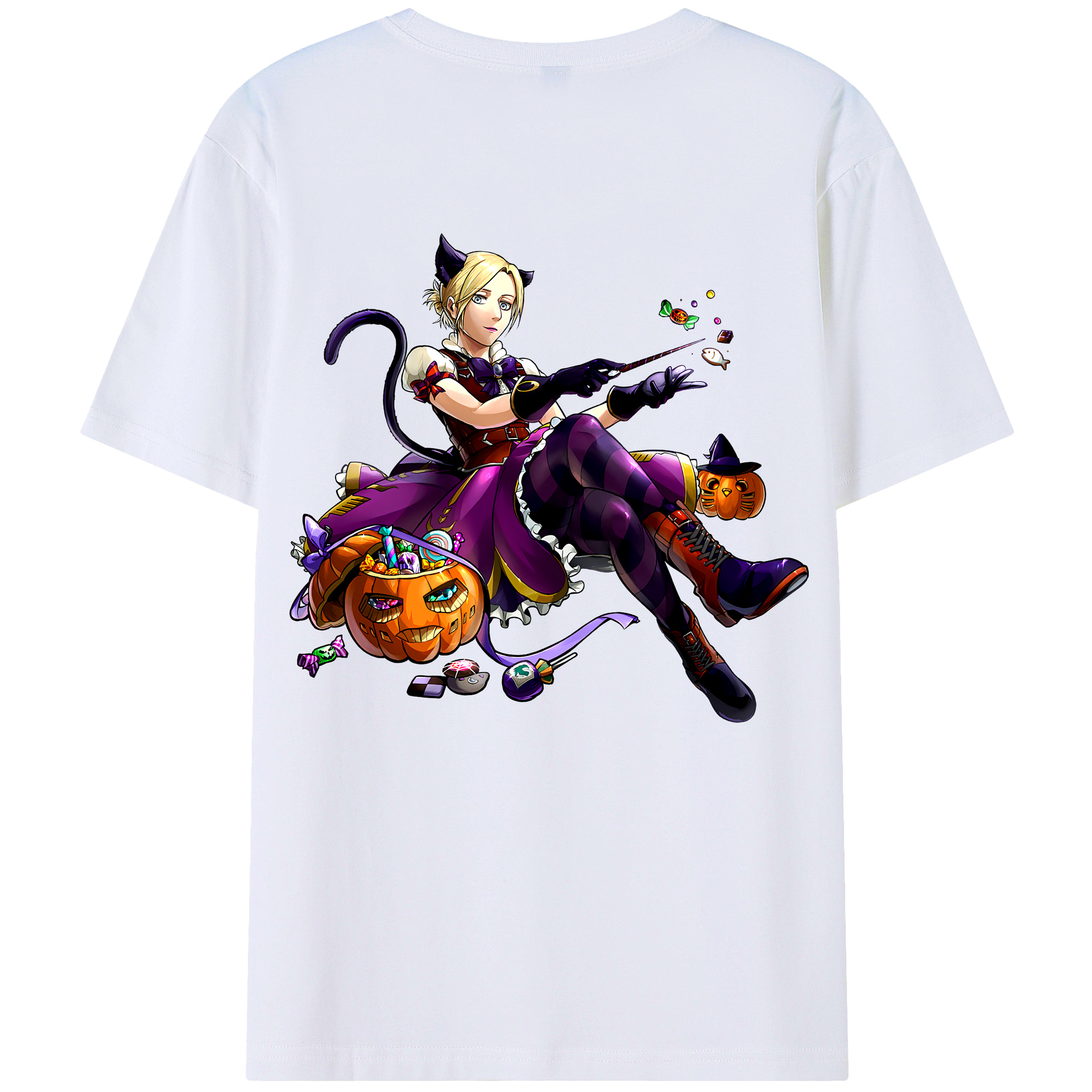（画像用） 進撃の巨人 アニ・レオンハート Attack on Titan Annie Leonhart 綿100％半袖Tシャツ（背面プリント）