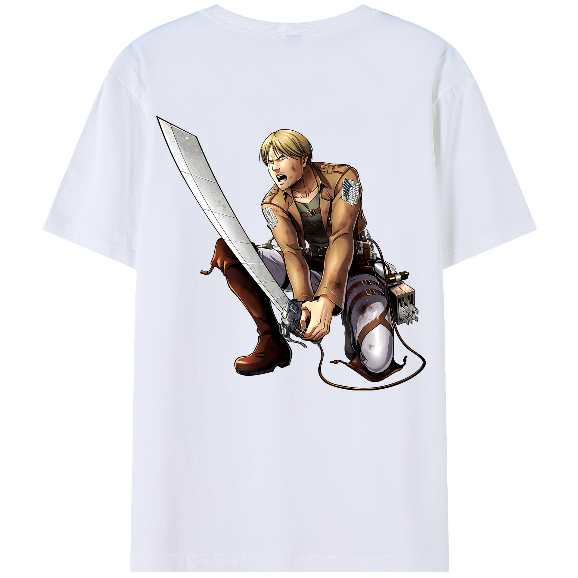 （画像用） 進撃の巨人 ミケ·ザカリアス Attack on Titan Mike Zakarius 綿100％半袖Tシャツ（背面プリント）