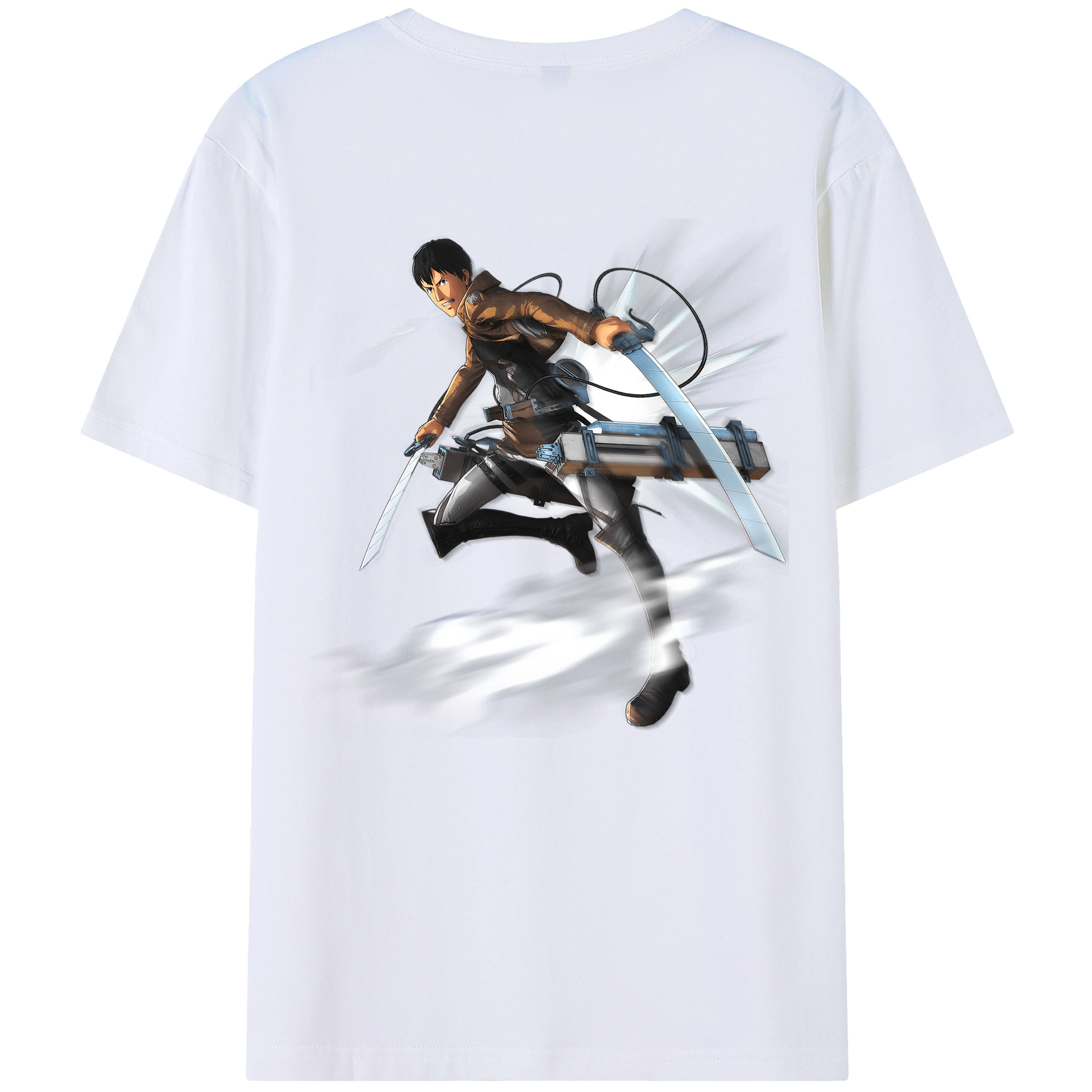 （画像用） 進撃の巨人 ベルトルト・フーバー Attack on Titan Bertholdt Hoover 綿100％半袖Tシャツ（背面プリント）