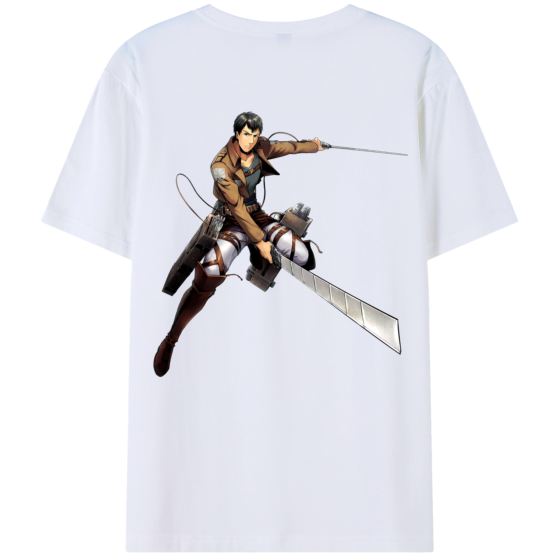 （画像用） 進撃の巨人 ベルトルト・フーバー Attack on Titan Bertholdt Hoover 綿100％半袖Tシャツ（背面プリント）