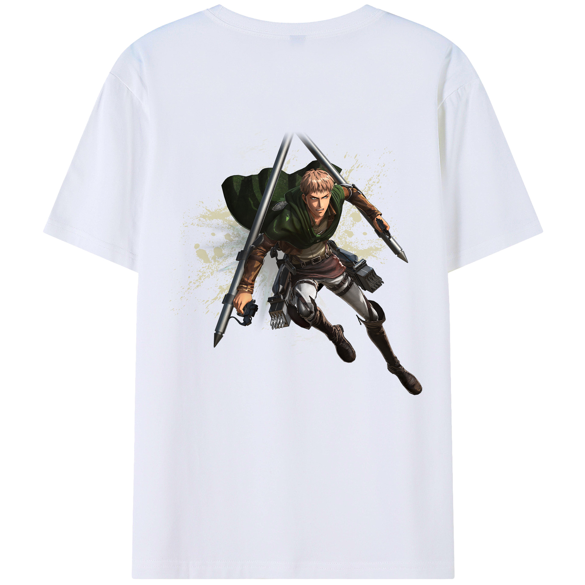 （画像用） 進撃の巨人 ジャン・キルシュタイン Attack on Titan Jean Kirstein 綿100％半袖Tシャツ（背面プリント）