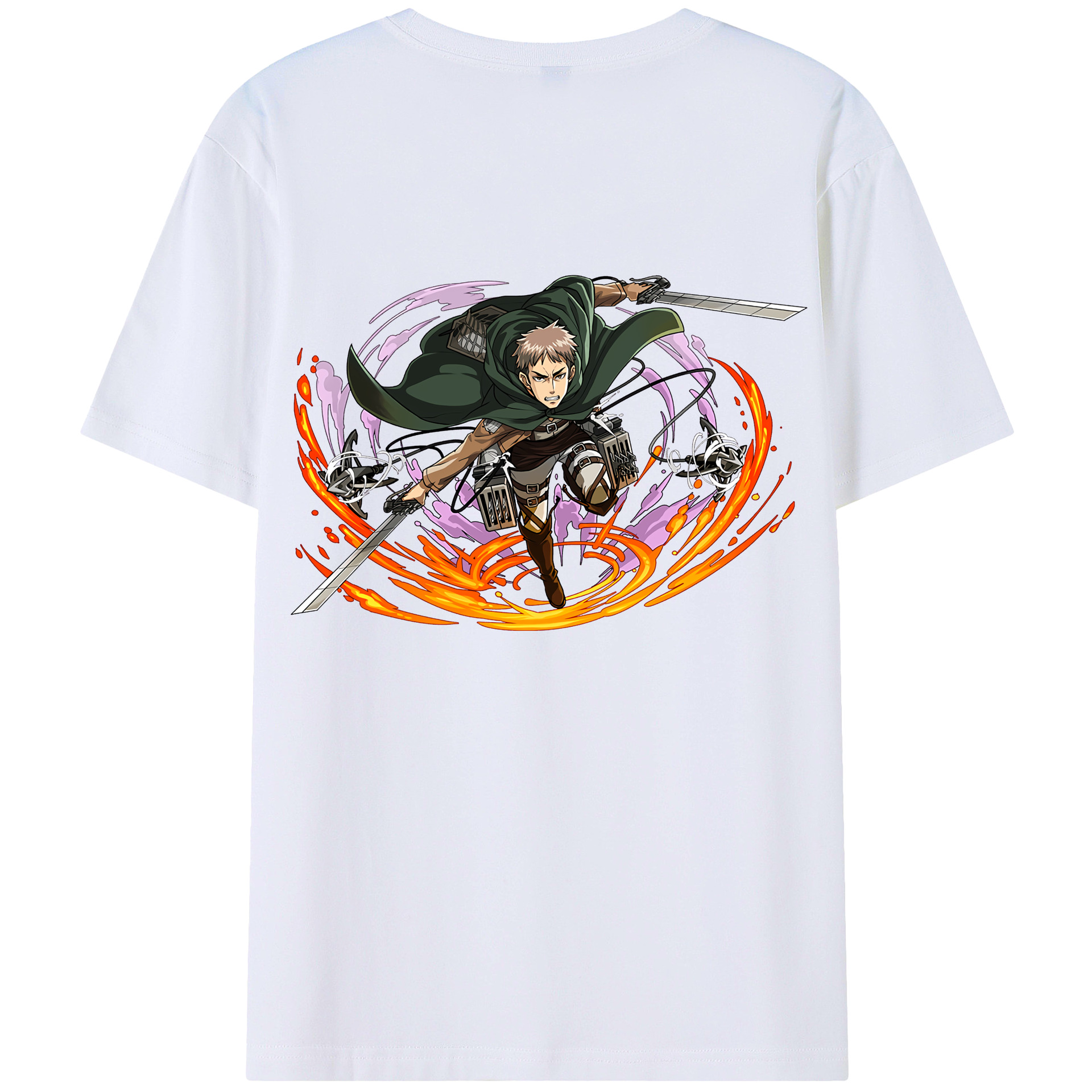 （画像用） 進撃の巨人 ジャン・キルシュタイン Attack on Titan Jean Kirstein 綿100％半袖Tシャツ（背面プリント）