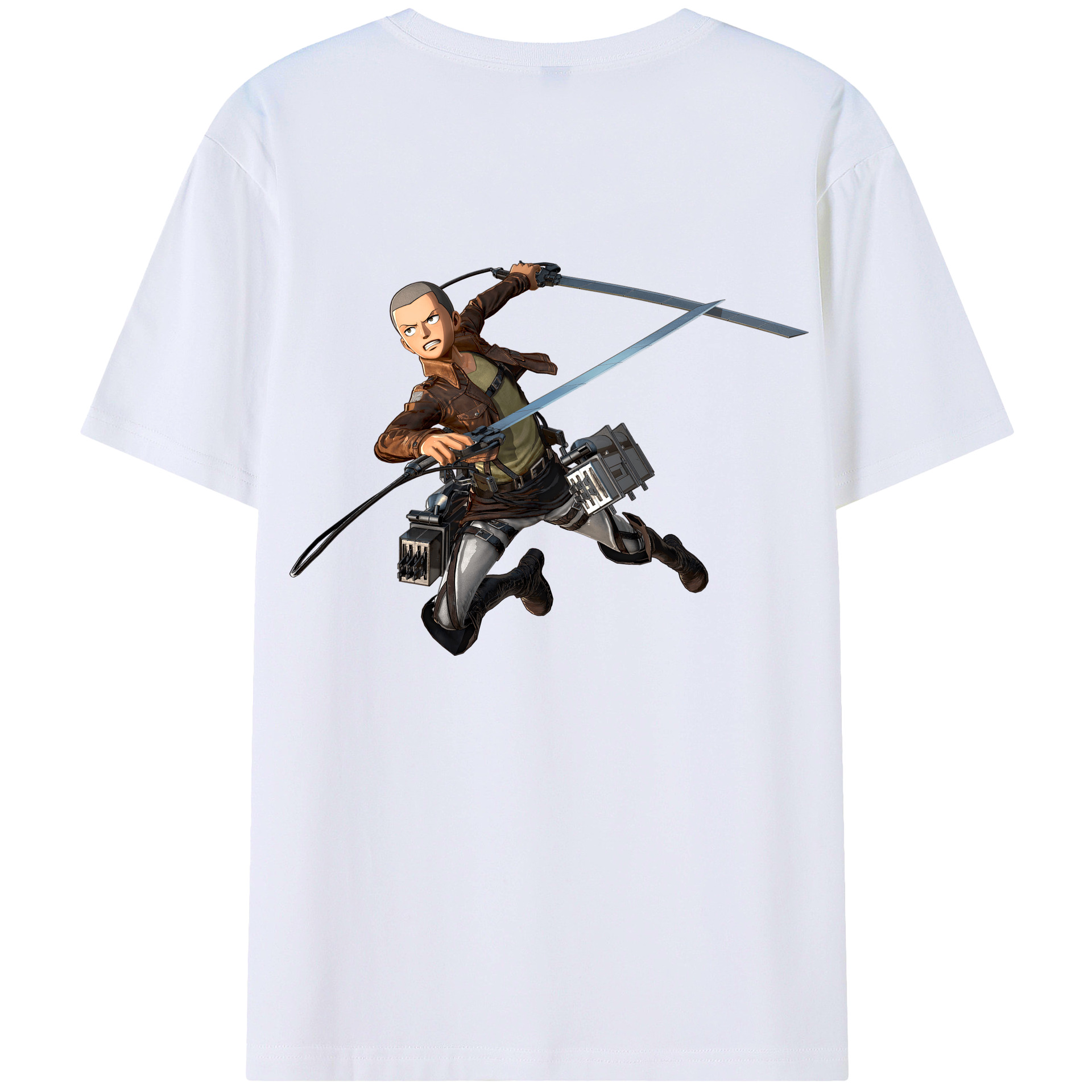 （画像用） 進撃の巨人 コニー·スプリンガー Attack on Titan Connie Springer 綿100％半袖Tシャツ（背面プリント）