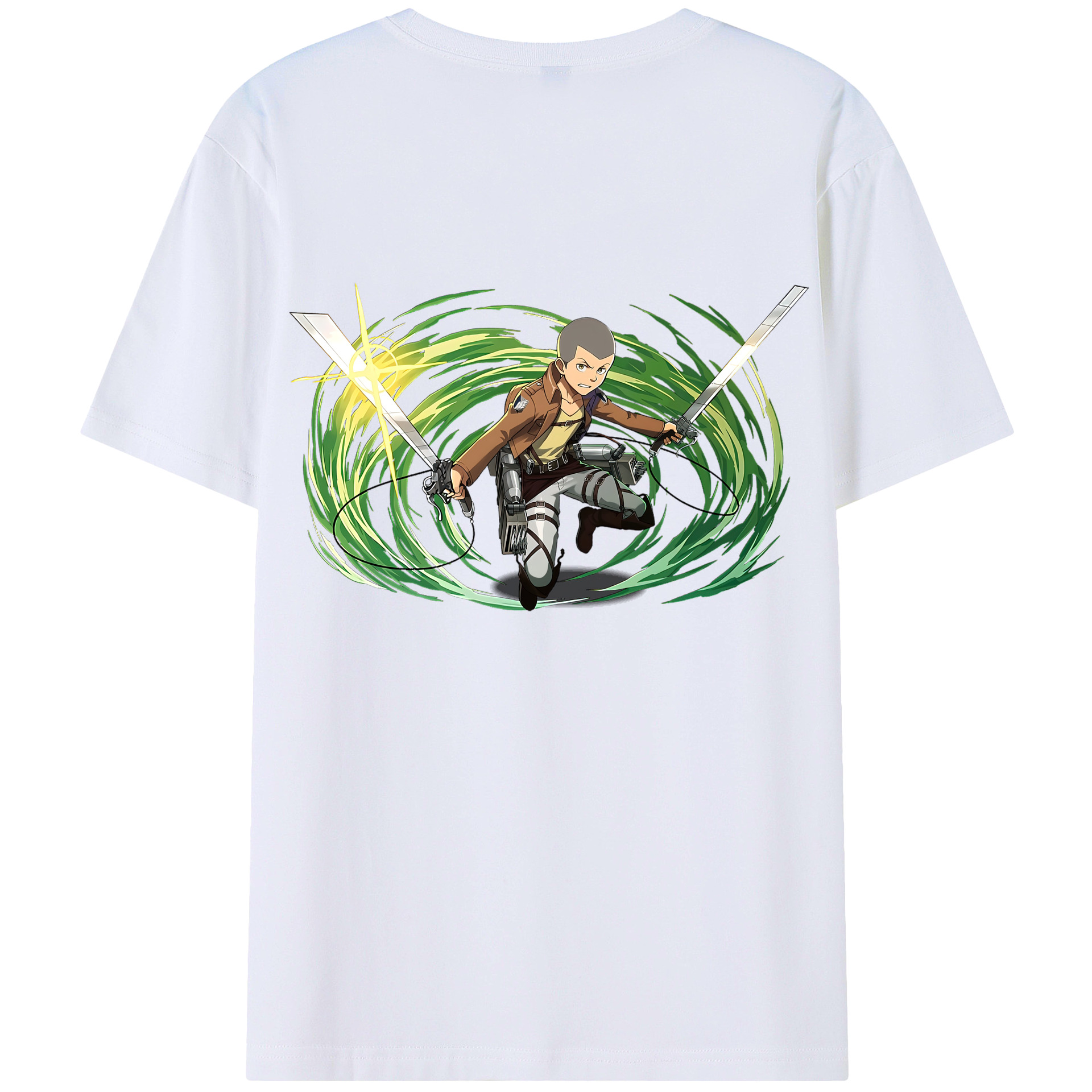 （画像用） 進撃の巨人 コニー·スプリンガー Attack on Titan Connie Springer 綿100％半袖Tシャツ（背面プリント）