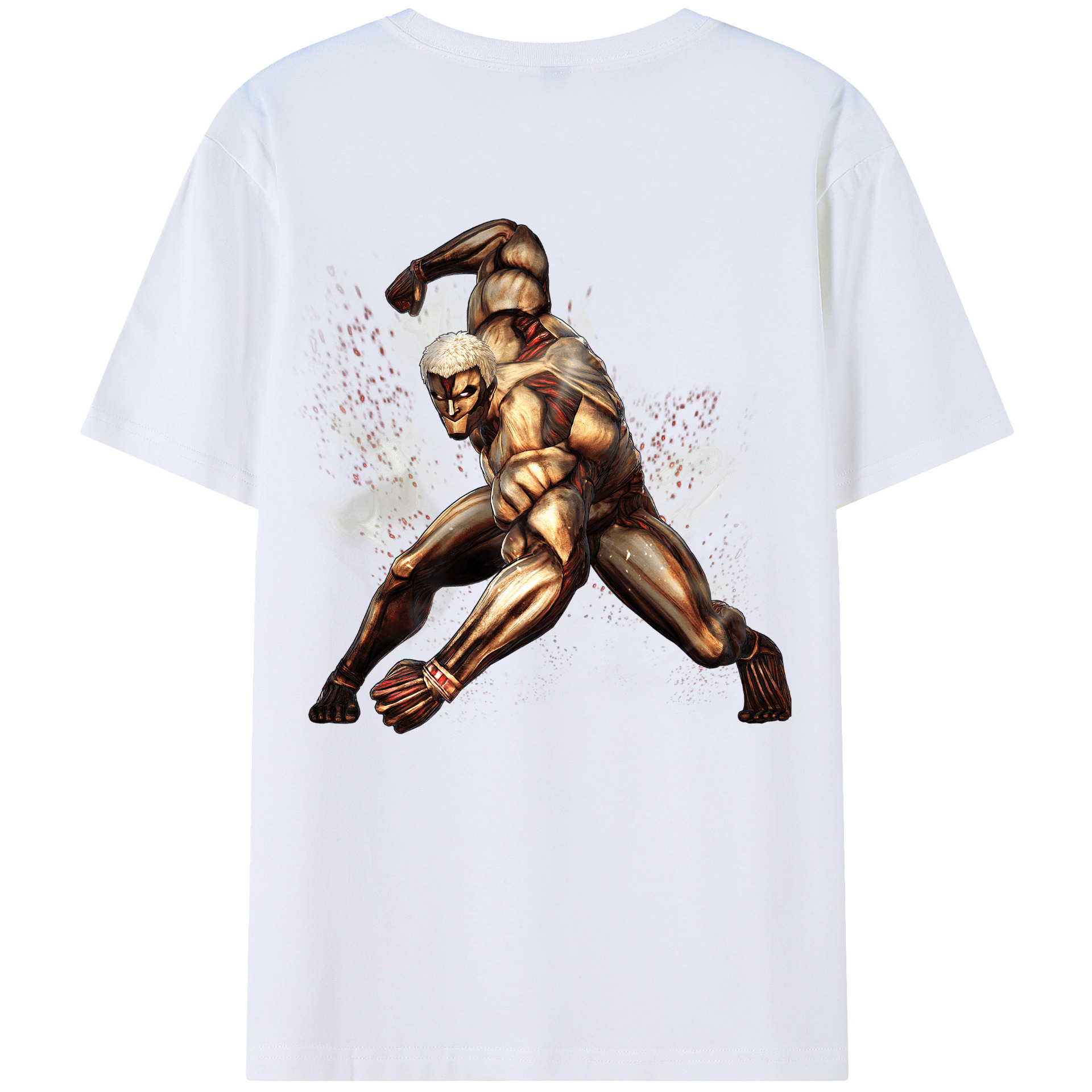 （画像用） 進撃の巨人 Attack on Titan 綿100％半袖Tシャツ（背面プリント）
