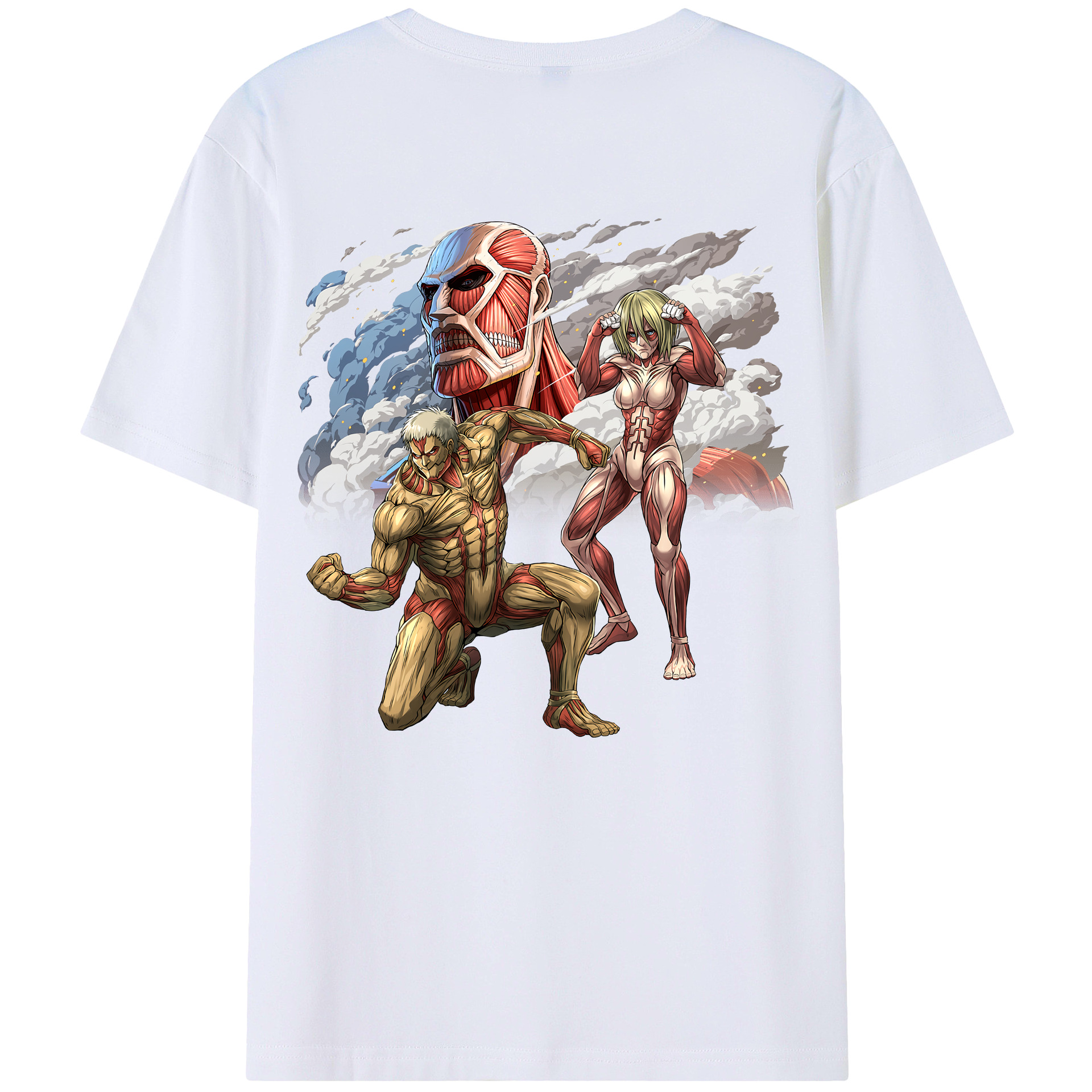 （画像用） 進撃の巨人 Attack on Titan 綿100％半袖Tシャツ（背面プリント）