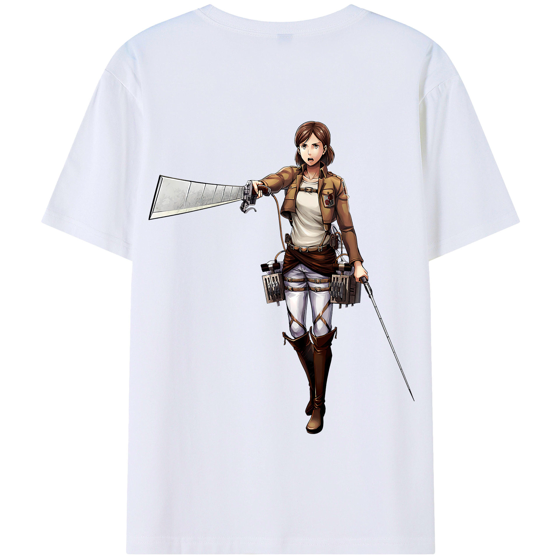 （画像用） 進撃の巨人 Attack on Titan 綿100％半袖Tシャツ（背面プリント）