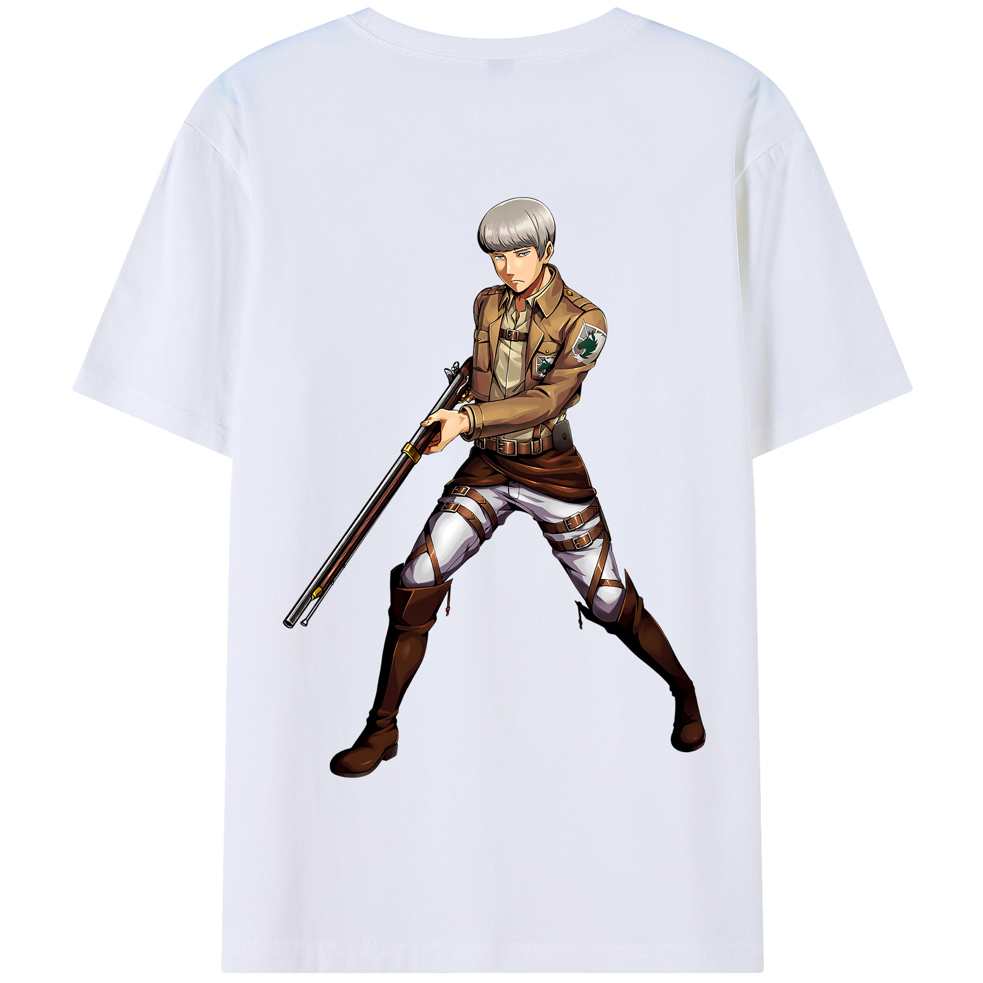 （画像用） 進撃の巨人 Attack on Titan 綿100％半袖Tシャツ（背面プリント）