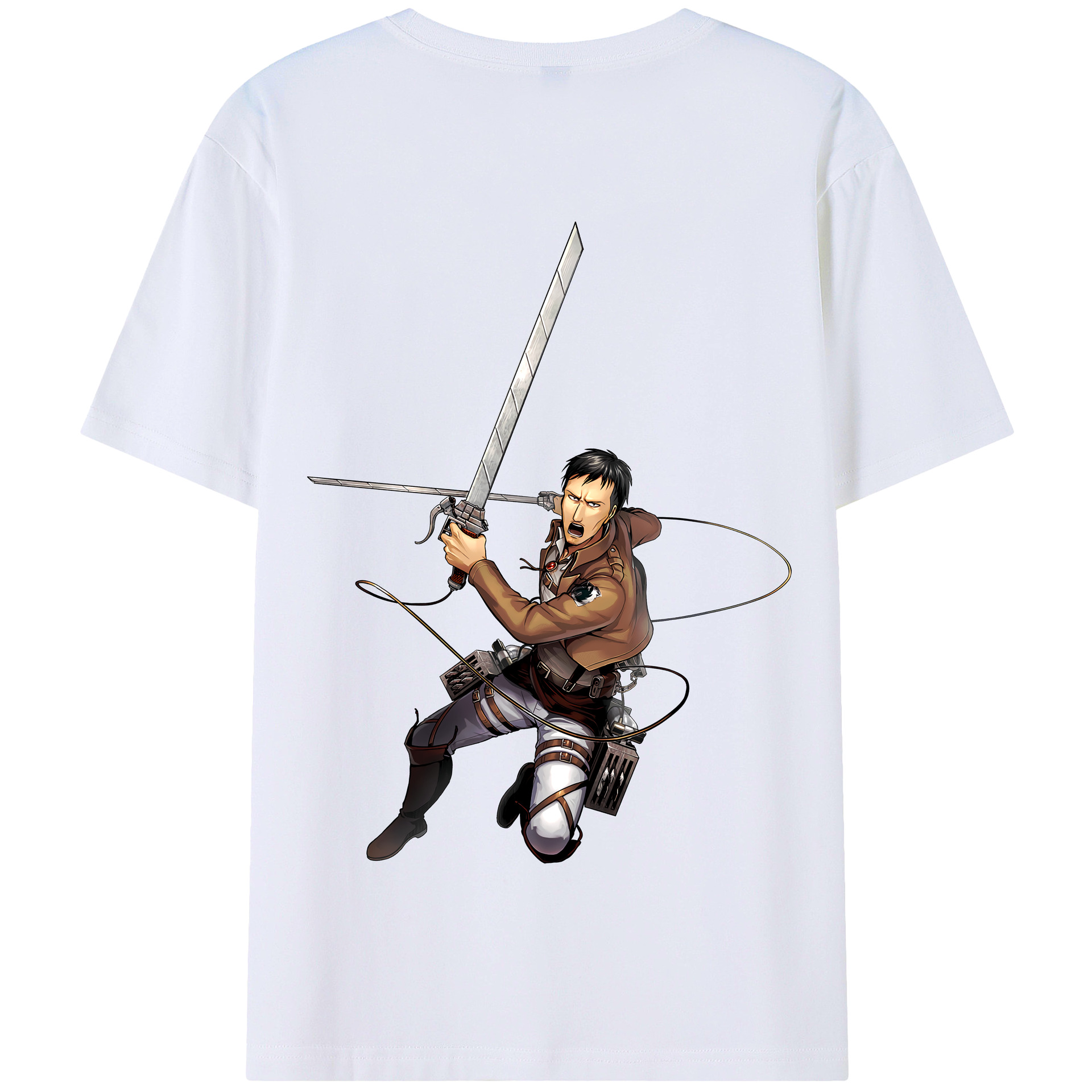 （画像用） 進撃の巨人 Attack on Titan 綿100％半袖Tシャツ（背面プリント）
