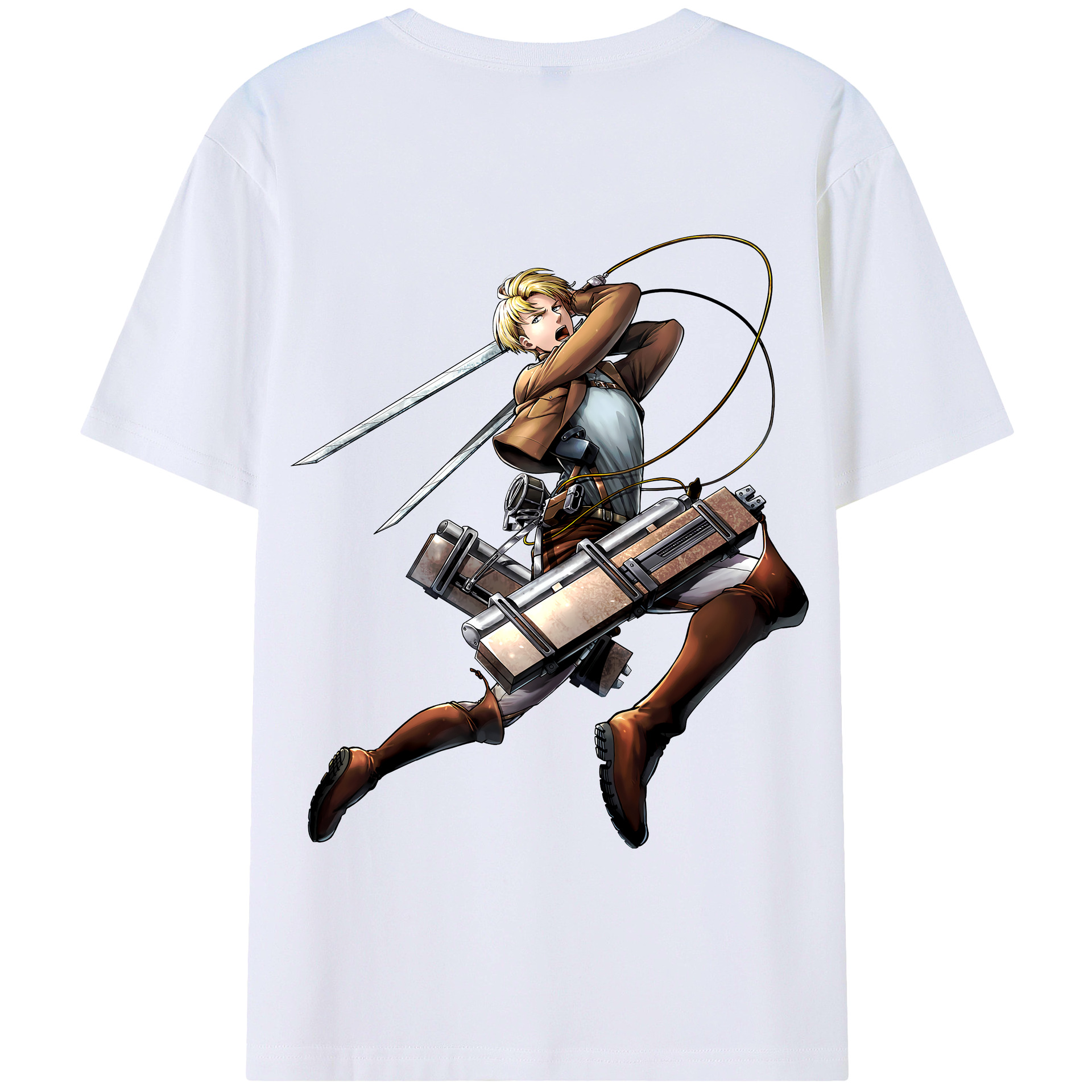 （画像用） 進撃の巨人 Attack on Titan 綿100％半袖Tシャツ（背面プリント）