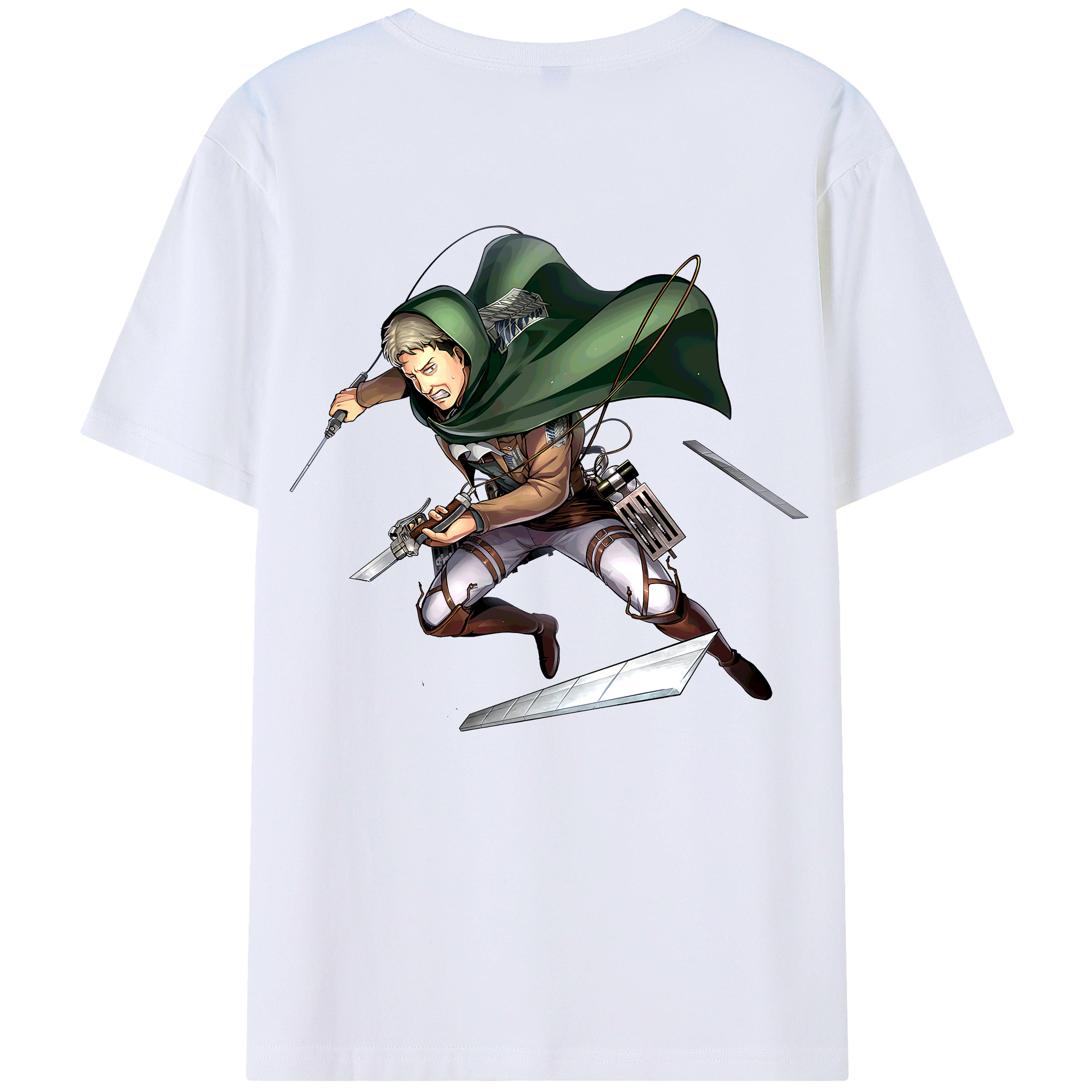 （画像用） 進撃の巨人 Attack on Titan 綿100％半袖Tシャツ（背面プリント）