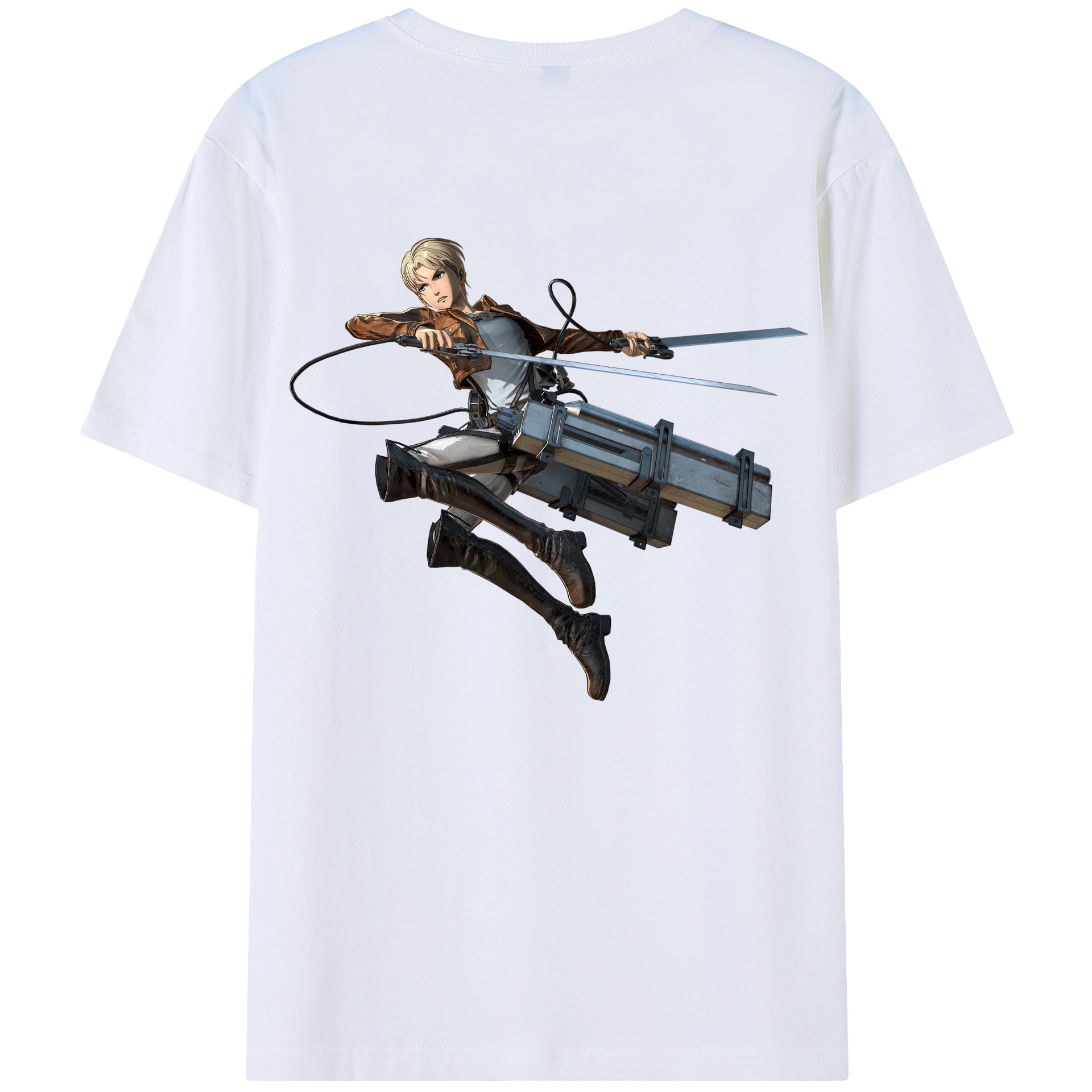 （画像用） 進撃の巨人 Attack on Titan 綿100％半袖Tシャツ（背面プリント）
