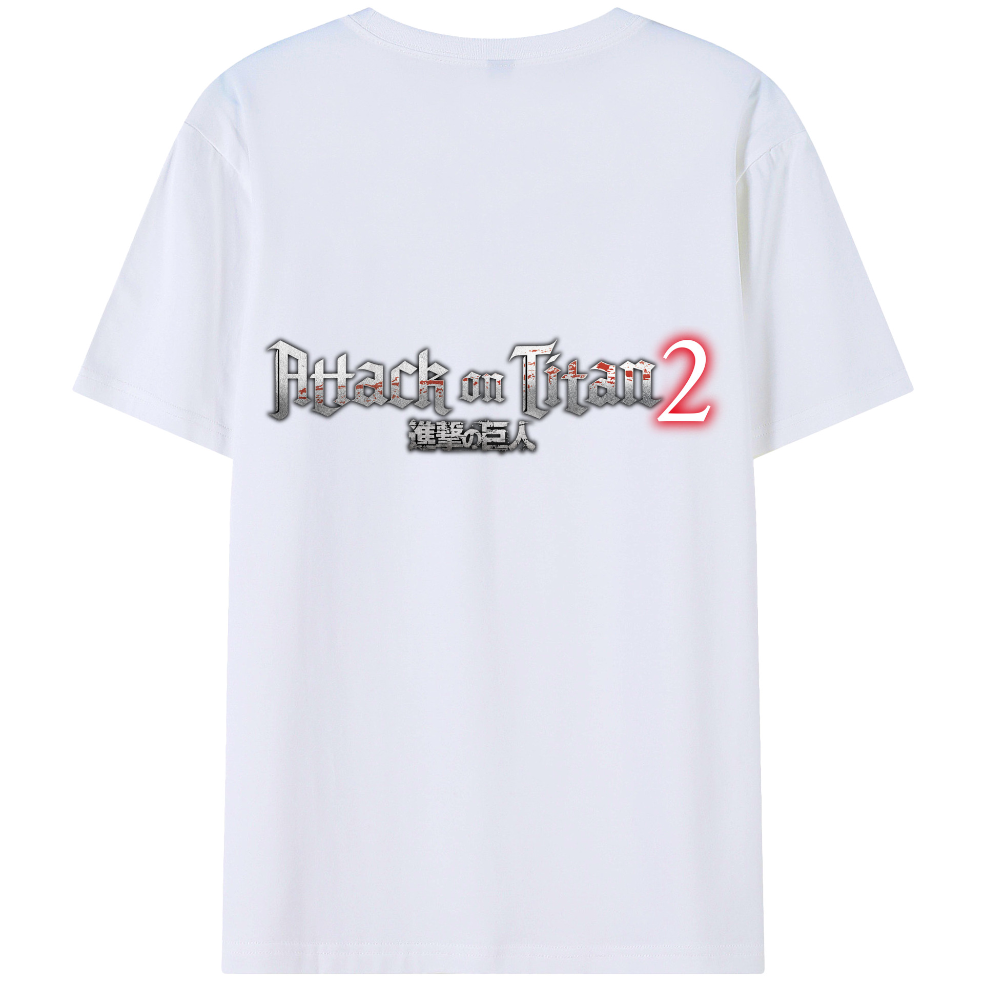 （画像用） 進撃の巨人 Attack on Titan 綿100％半袖Tシャツ（背面プリント）