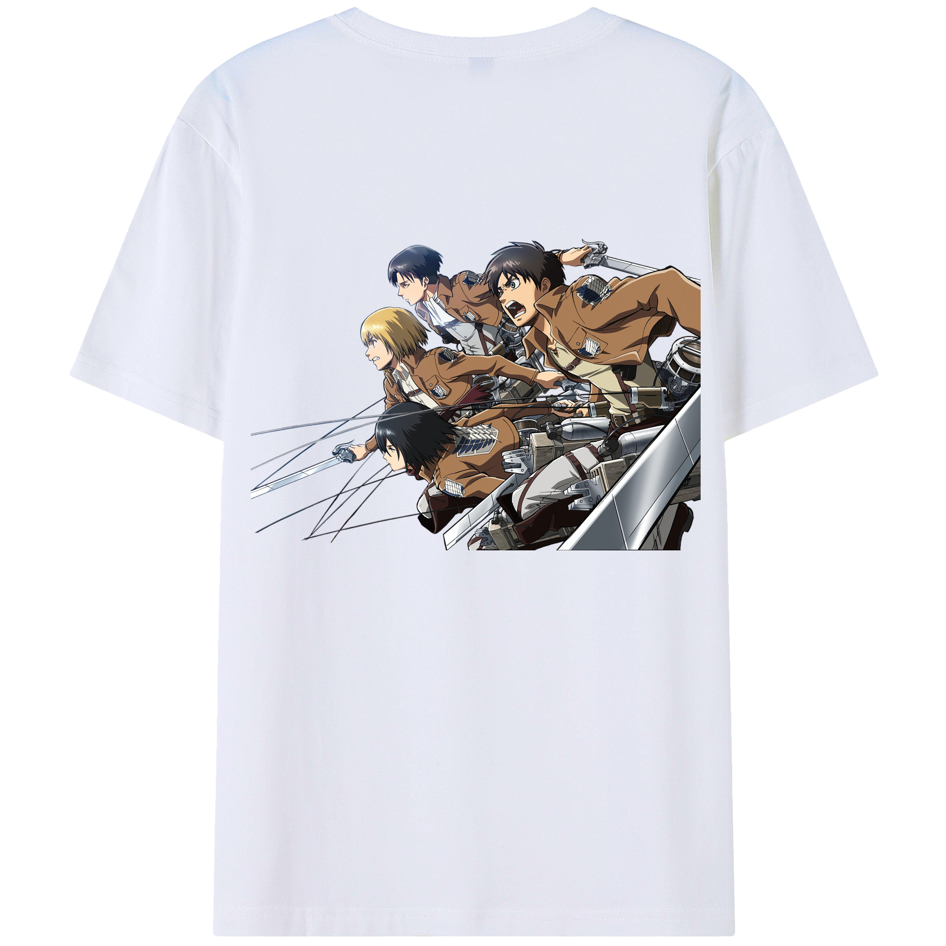 （画像用） 進撃の巨人 Attack on Titan 綿100％半袖Tシャツ（背面プリント）