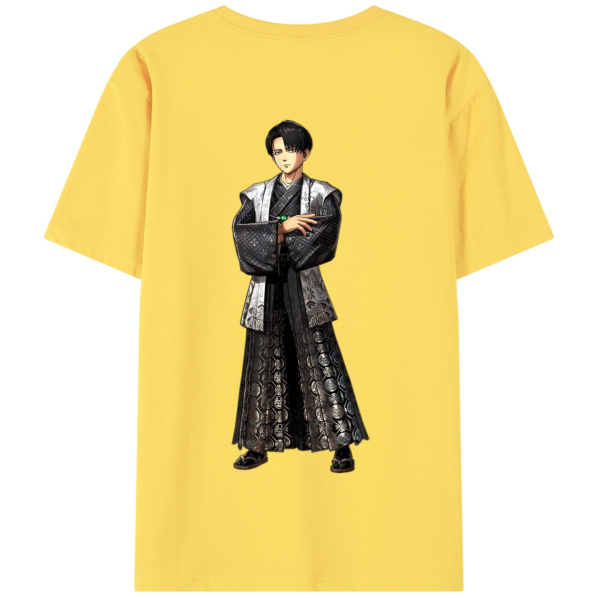 （画像用） 進撃の巨人 リヴァイ·アッカーマン Attack on Titan Levi Ackerman 綿100％半袖Tシャツ（背面プリント）