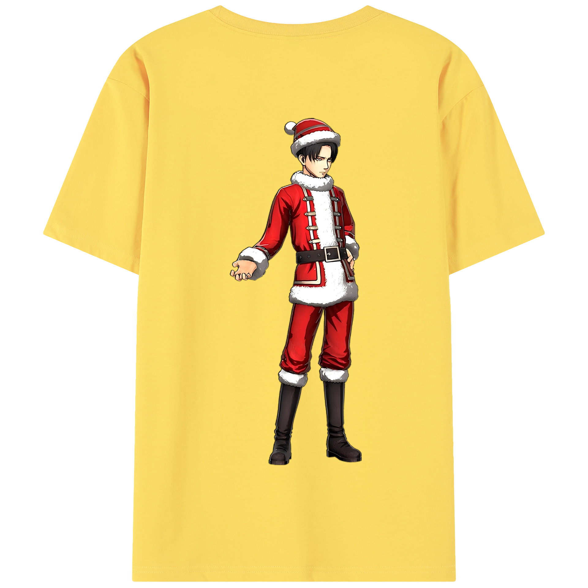 （画像用） 進撃の巨人 リヴァイ·アッカーマン Attack on Titan Levi Ackerman 綿100％半袖Tシャツ（背面プリント）
