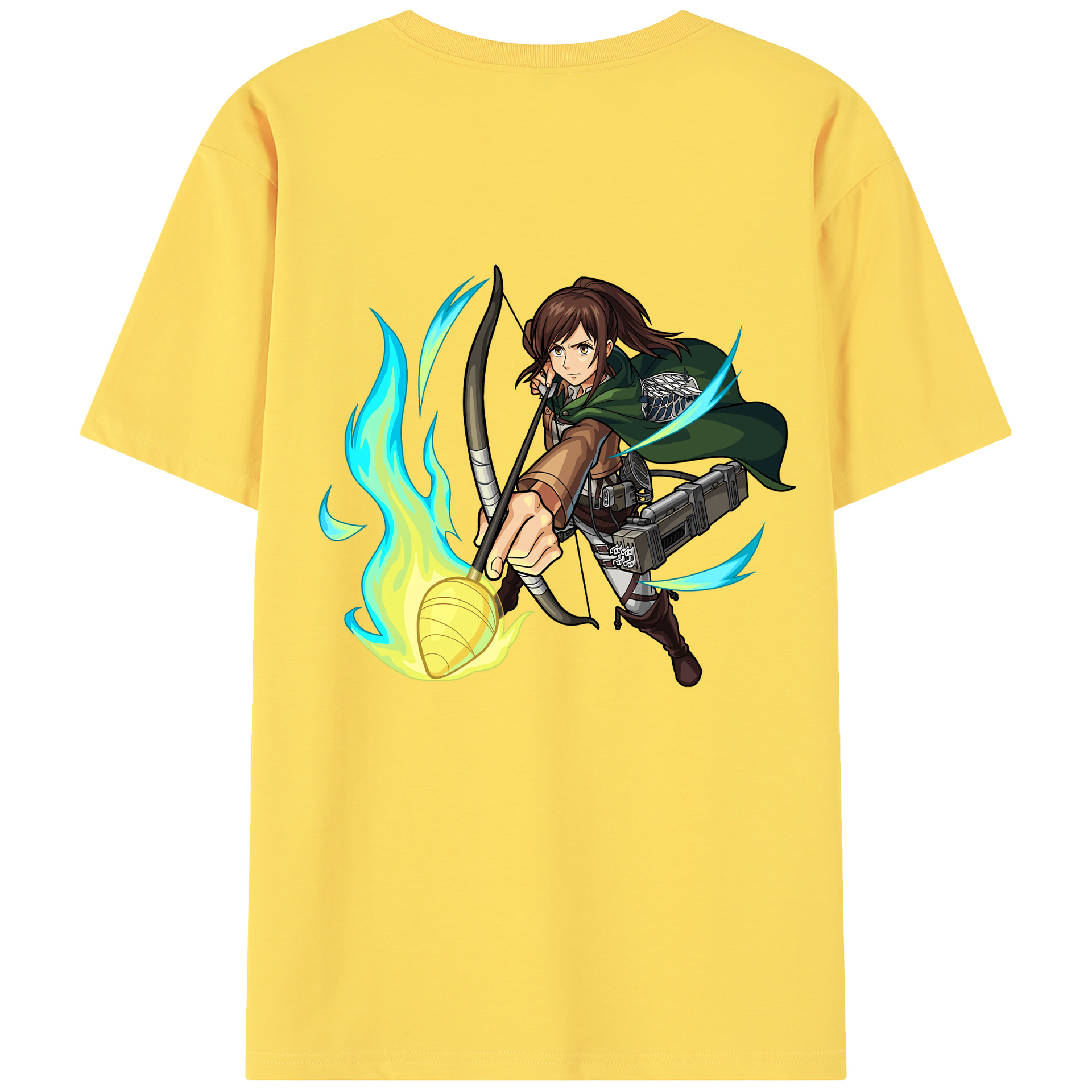 （画像用） 進撃の巨人 サシャ·ブラウス Attack on Titan Sasha Blaus 綿100％半袖Tシャツ（背面プリント）