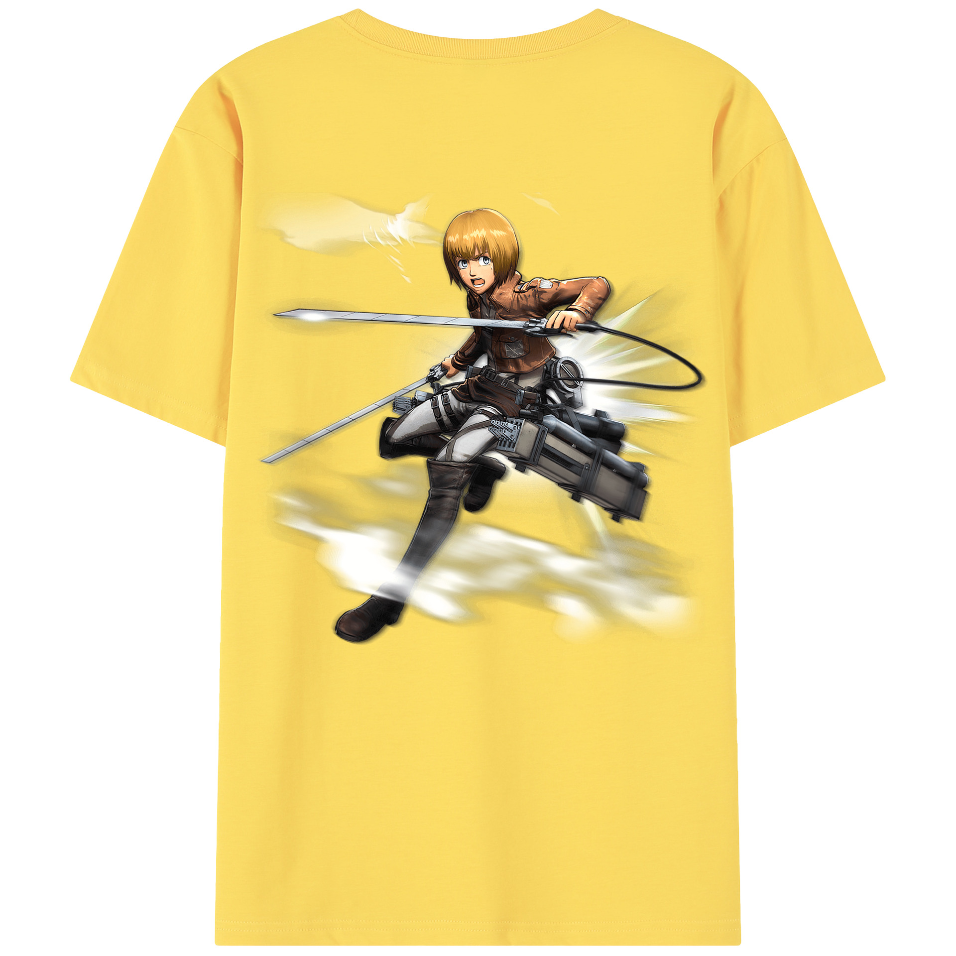 （画像用） 進撃の巨人 アルミン·アルレルト Attack on Titan Armin Arlert 綿100％半袖Tシャツ（背面プリント）