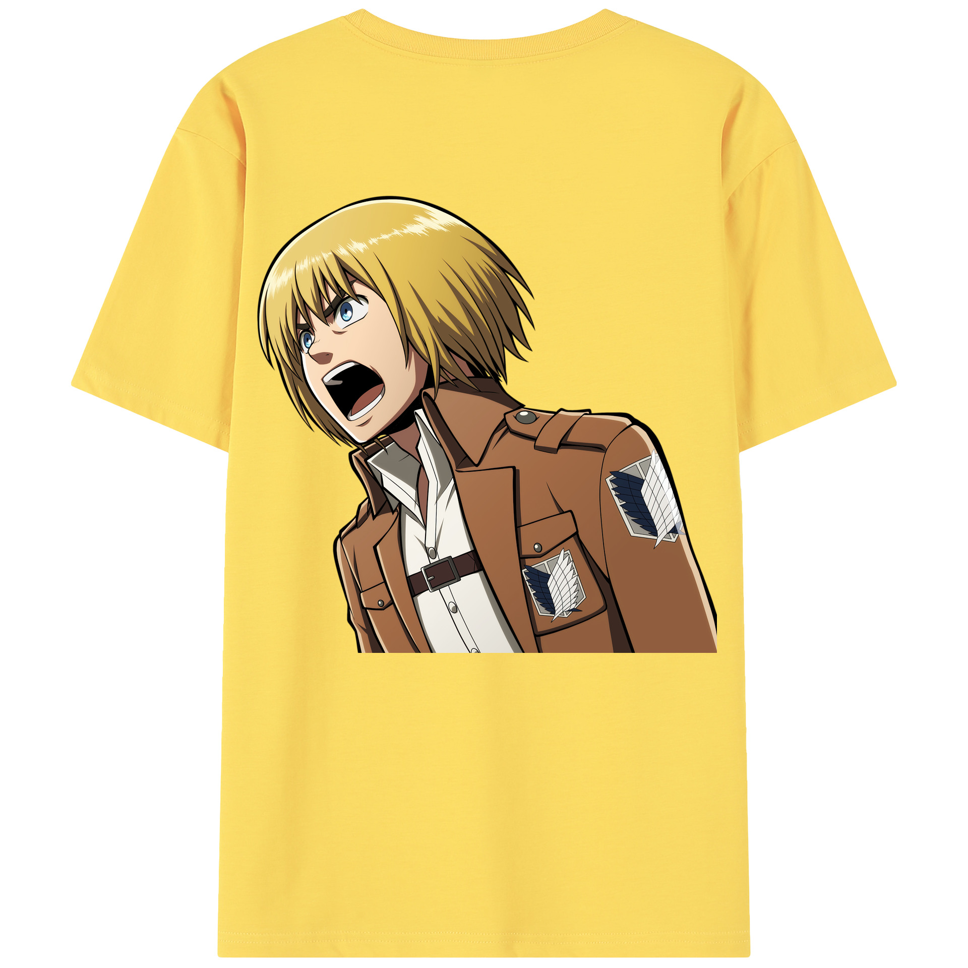 （画像用） 進撃の巨人 アルミン·アルレルト Attack on Titan Armin Arlert 綿100％半袖Tシャツ（背面プリント）