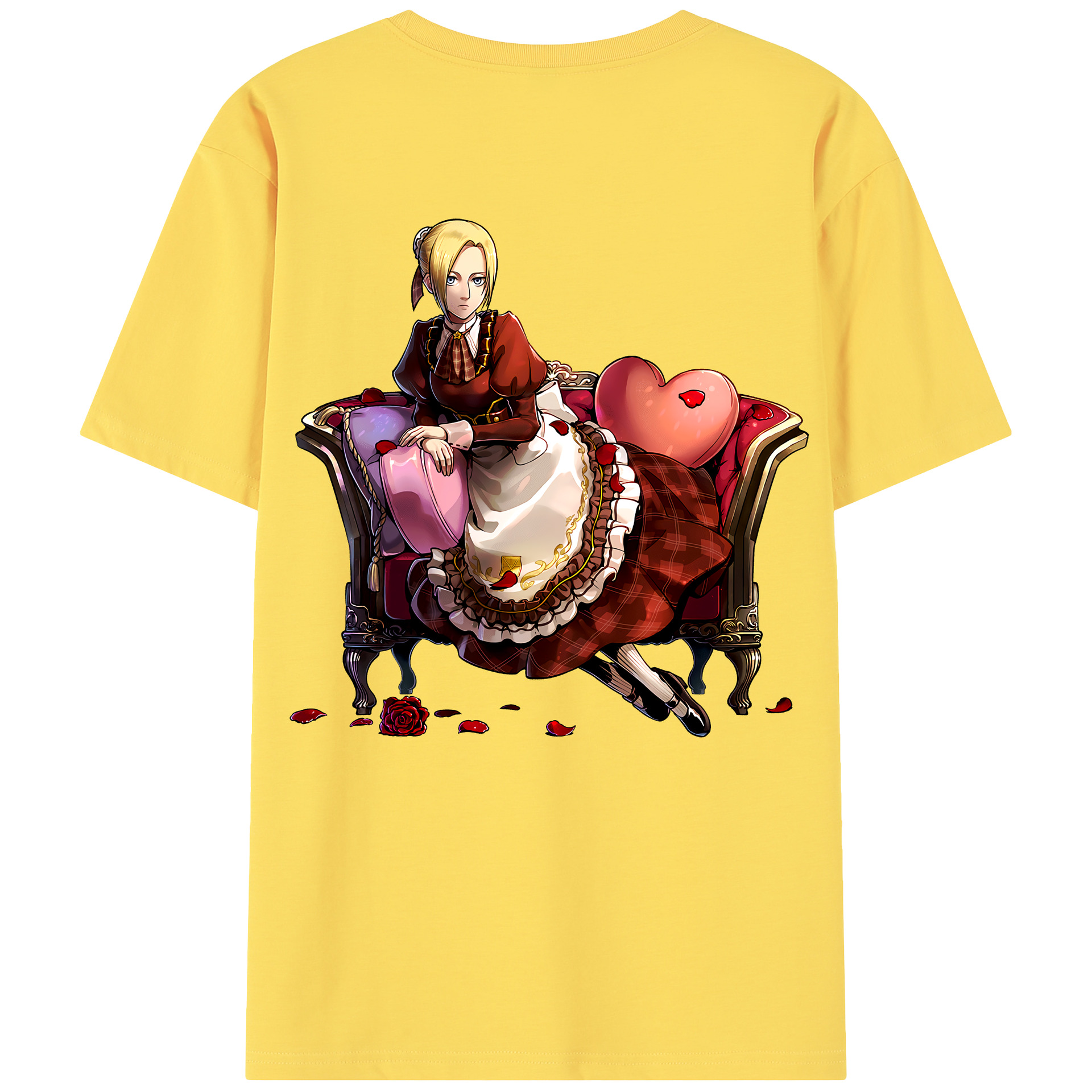 （画像用） 進撃の巨人 アニ・レオンハート Attack on Titan Annie Leonhart 綿100％半袖Tシャツ（背面プリント）