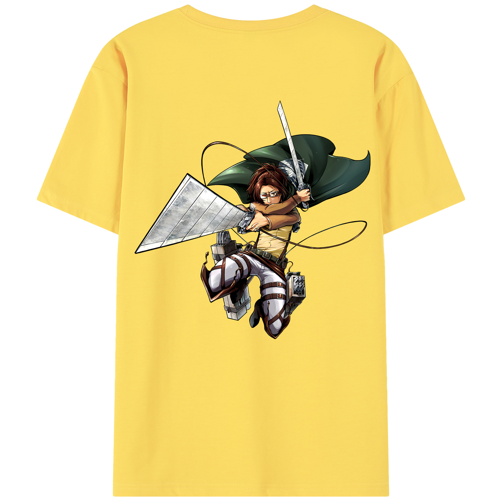（画像用） 進撃の巨人 ハンジ·ゾエ Attack on Titan Hanji Zoe 綿100％半袖Tシャツ（背面プリント）