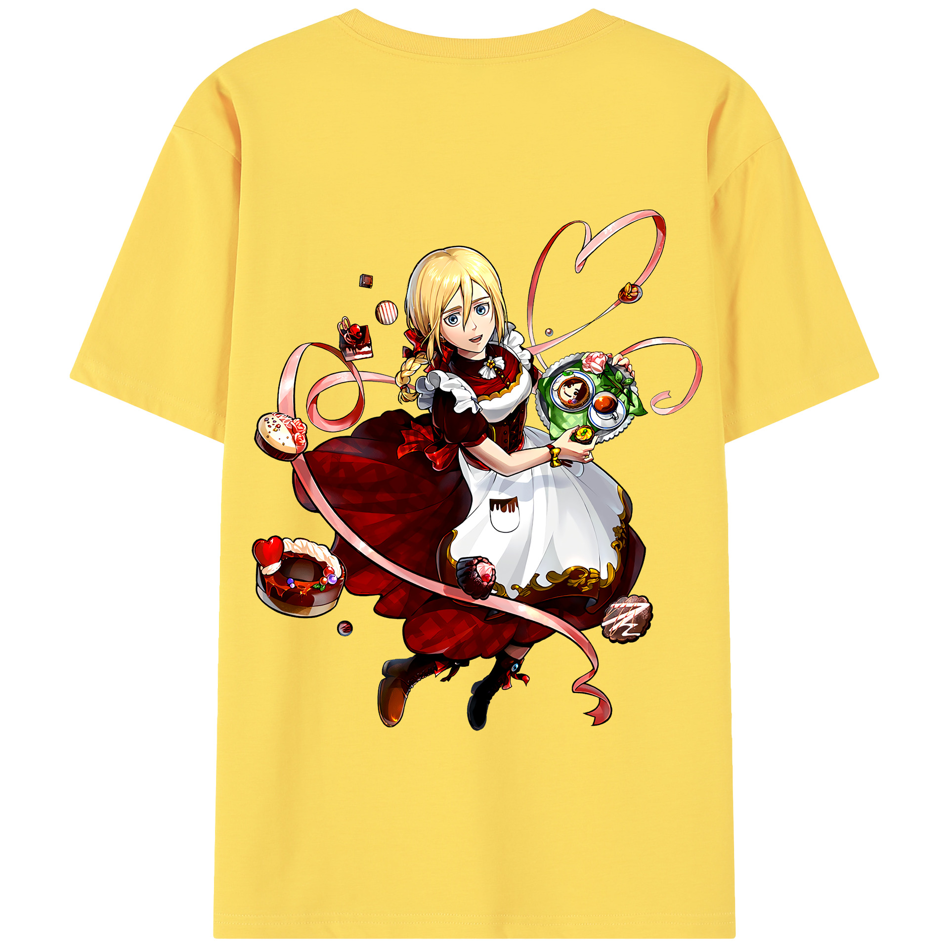 （画像用） 進撃の巨人 クリスタ·レンズ Attack on Titan Christa Lenz 綿100％半袖Tシャツ（背面プリント）
