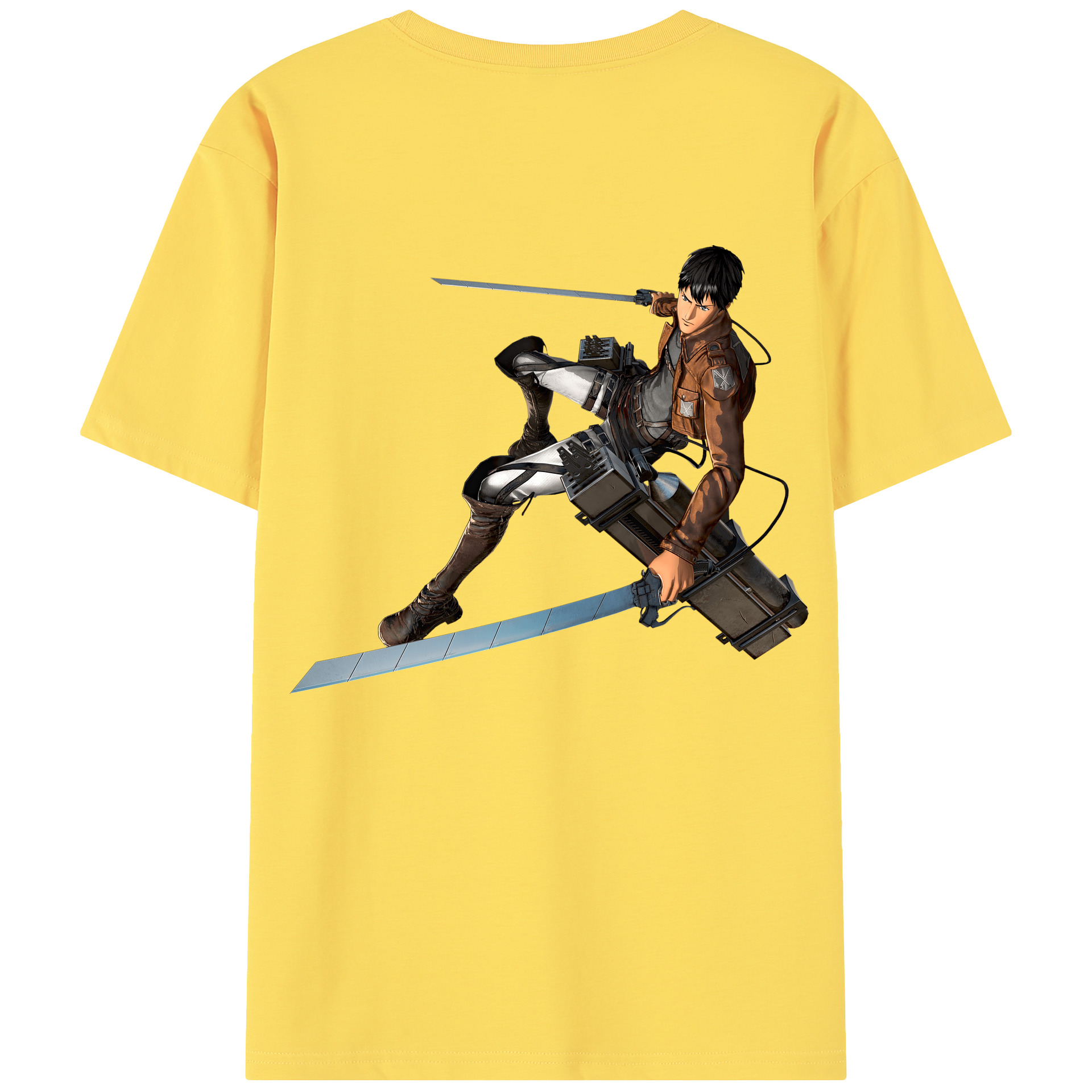 （画像用） 進撃の巨人 ベルトルト・フーバー Attack on Titan Bertholdt Hoover 綿100％半袖Tシャツ（背面プリント）