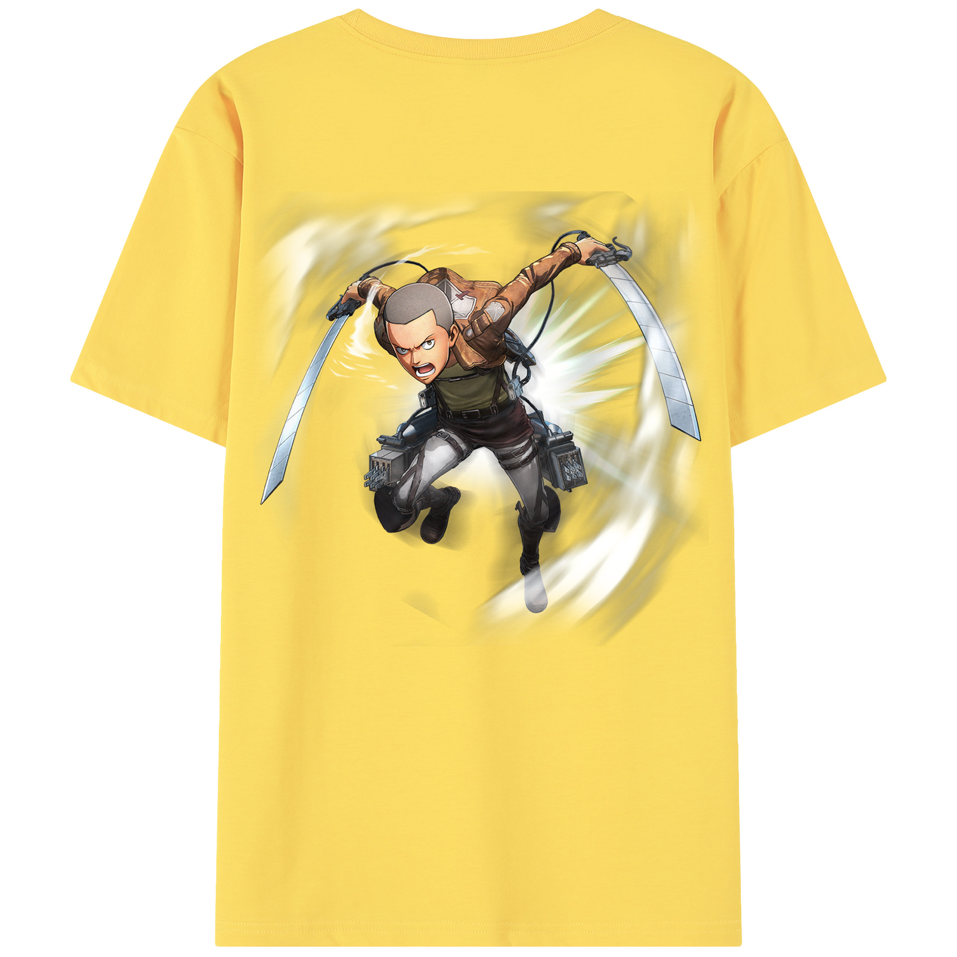 （画像用） 進撃の巨人 コニー·スプリンガー Attack on Titan Connie Springer 綿100％半袖Tシャツ（背面プリント）