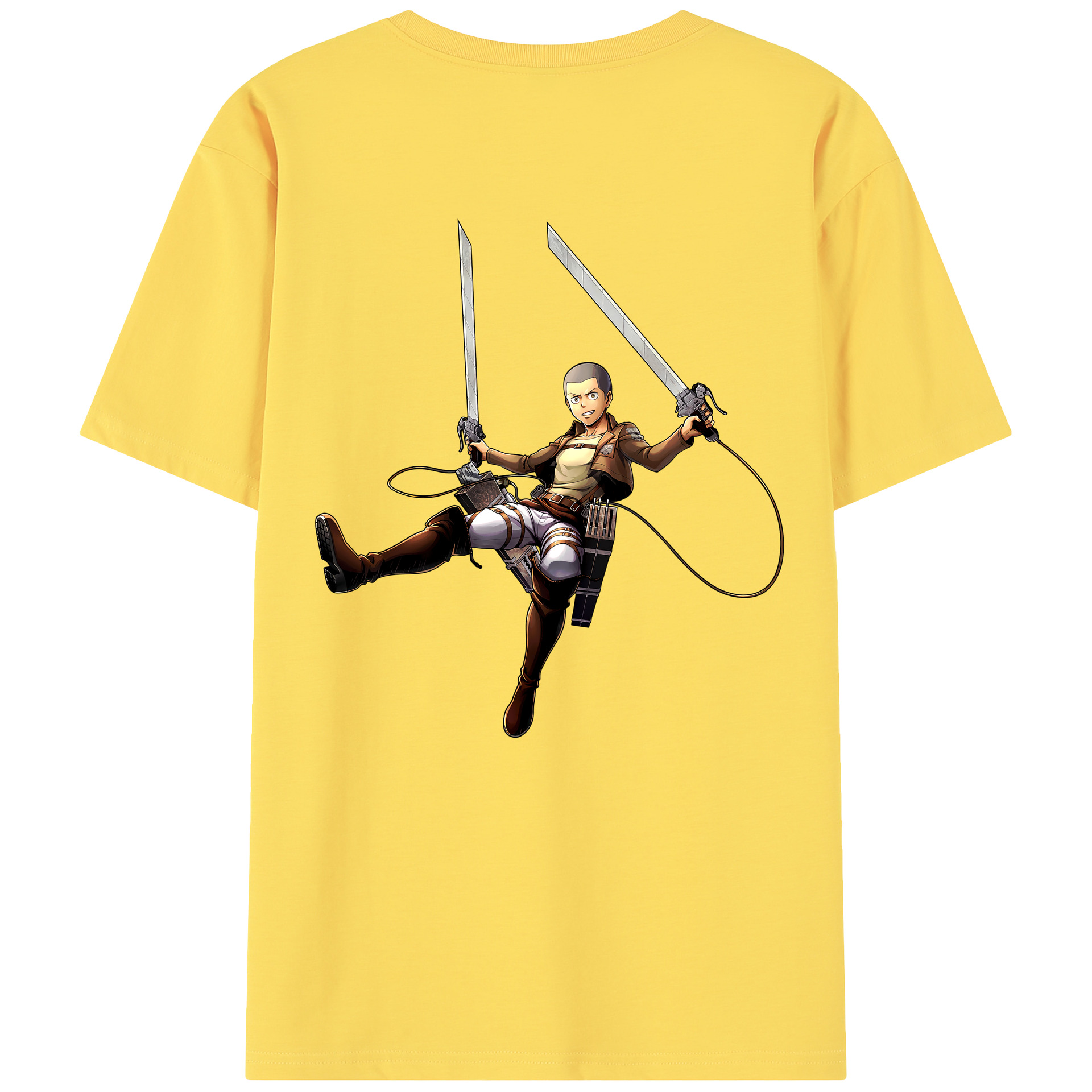 （画像用） 進撃の巨人 コニー·スプリンガー Attack on Titan Connie Springer 綿100％半袖Tシャツ（背面プリント）