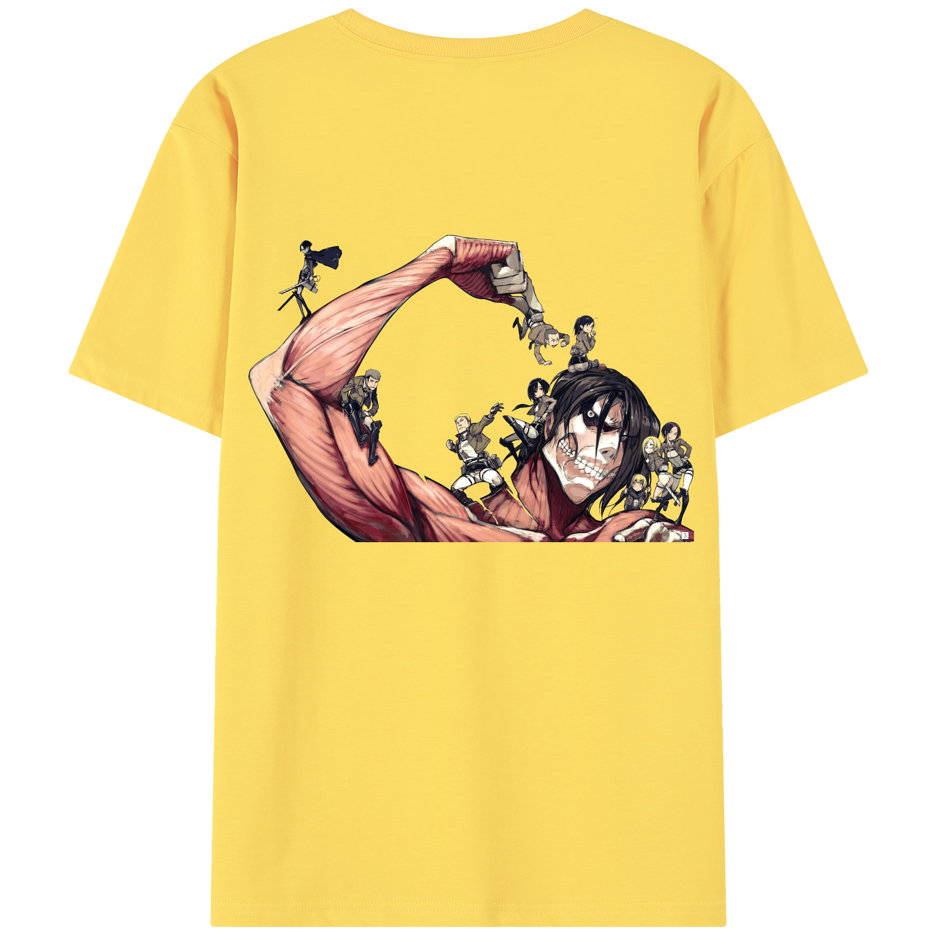 （画像用） 進撃の巨人 Attack on Titan 綿100％半袖Tシャツ（背面プリント）