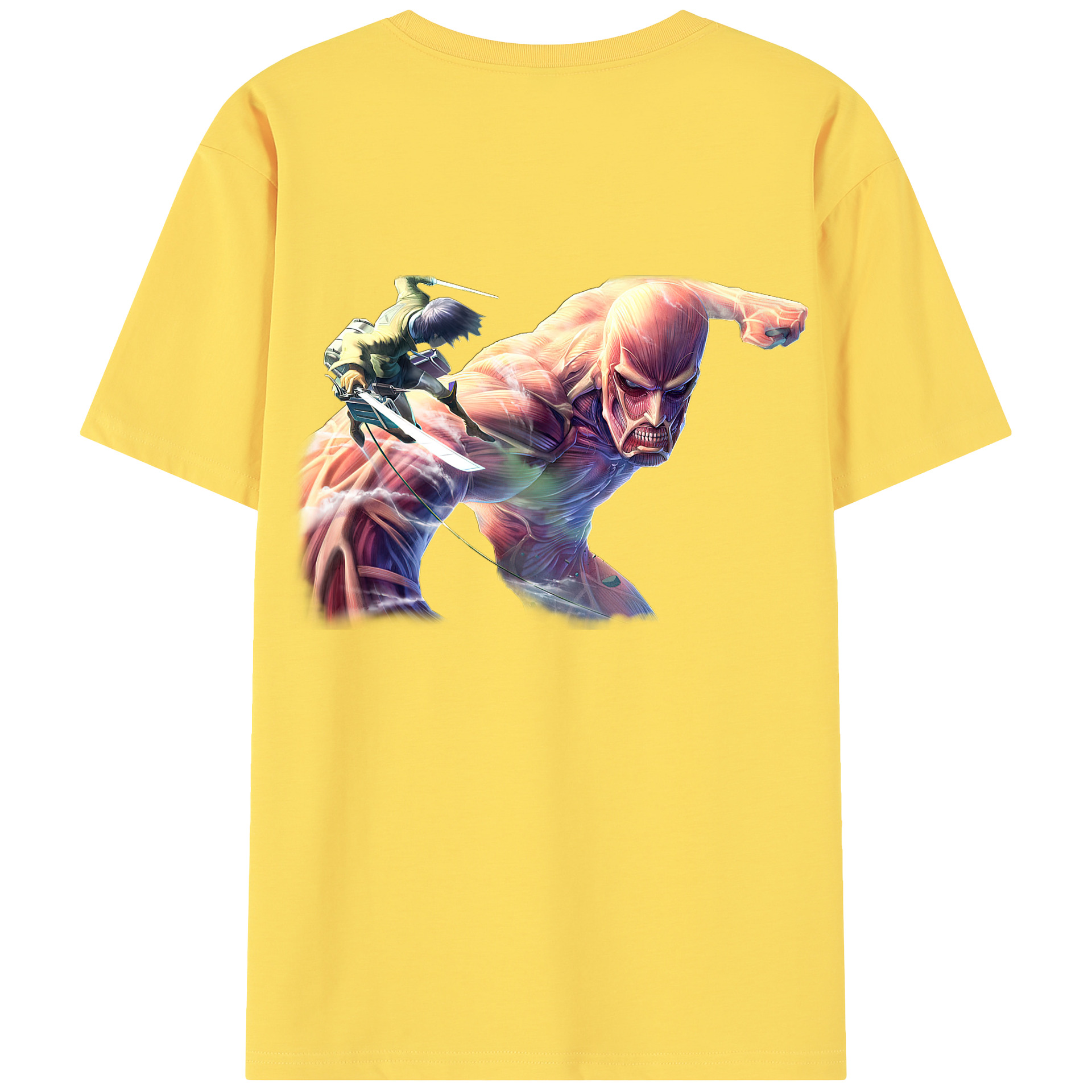 （画像用） 進撃の巨人 Attack on Titan 綿100％半袖Tシャツ（背面プリント）