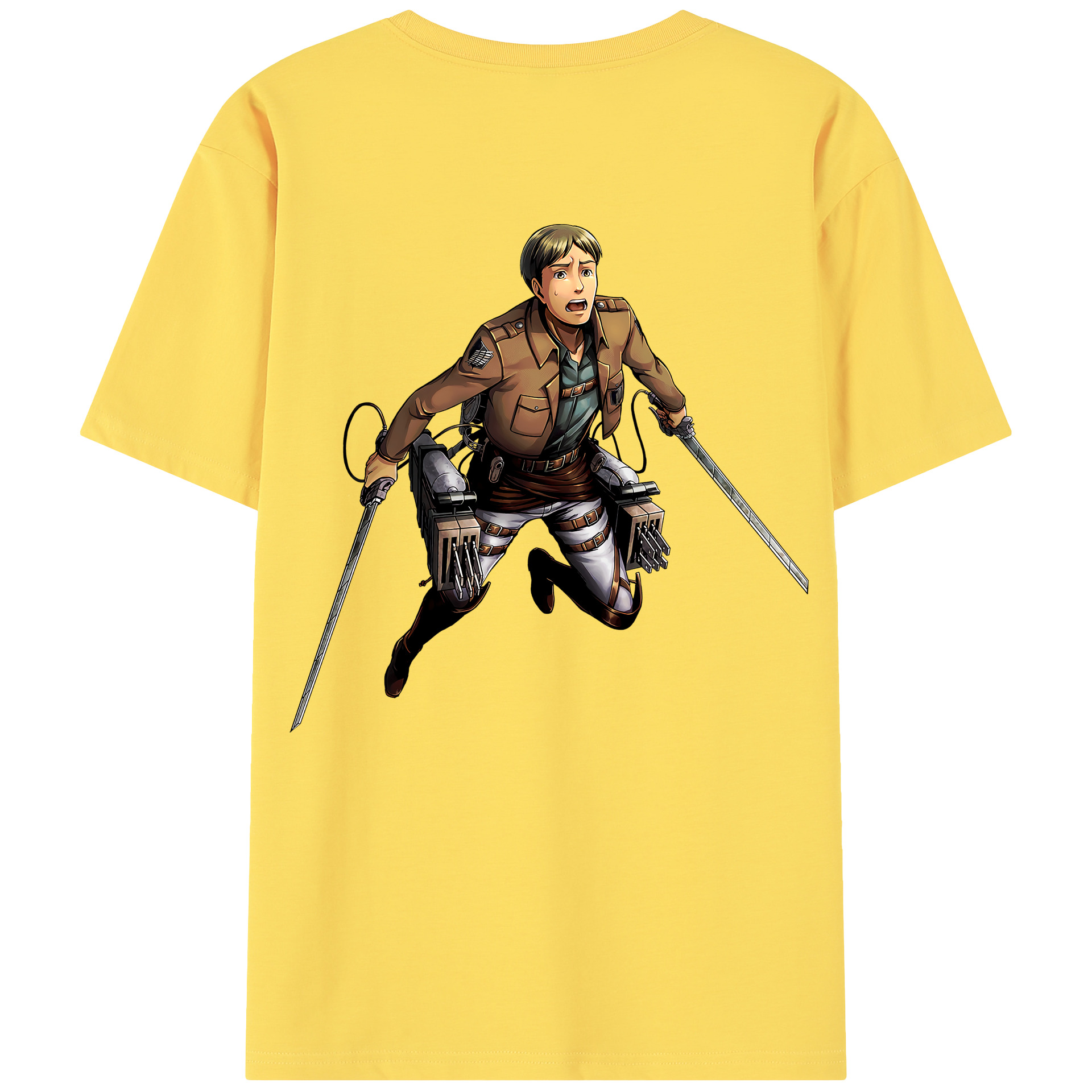 （画像用） 進撃の巨人 Attack on Titan 綿100％半袖Tシャツ（背面プリント）