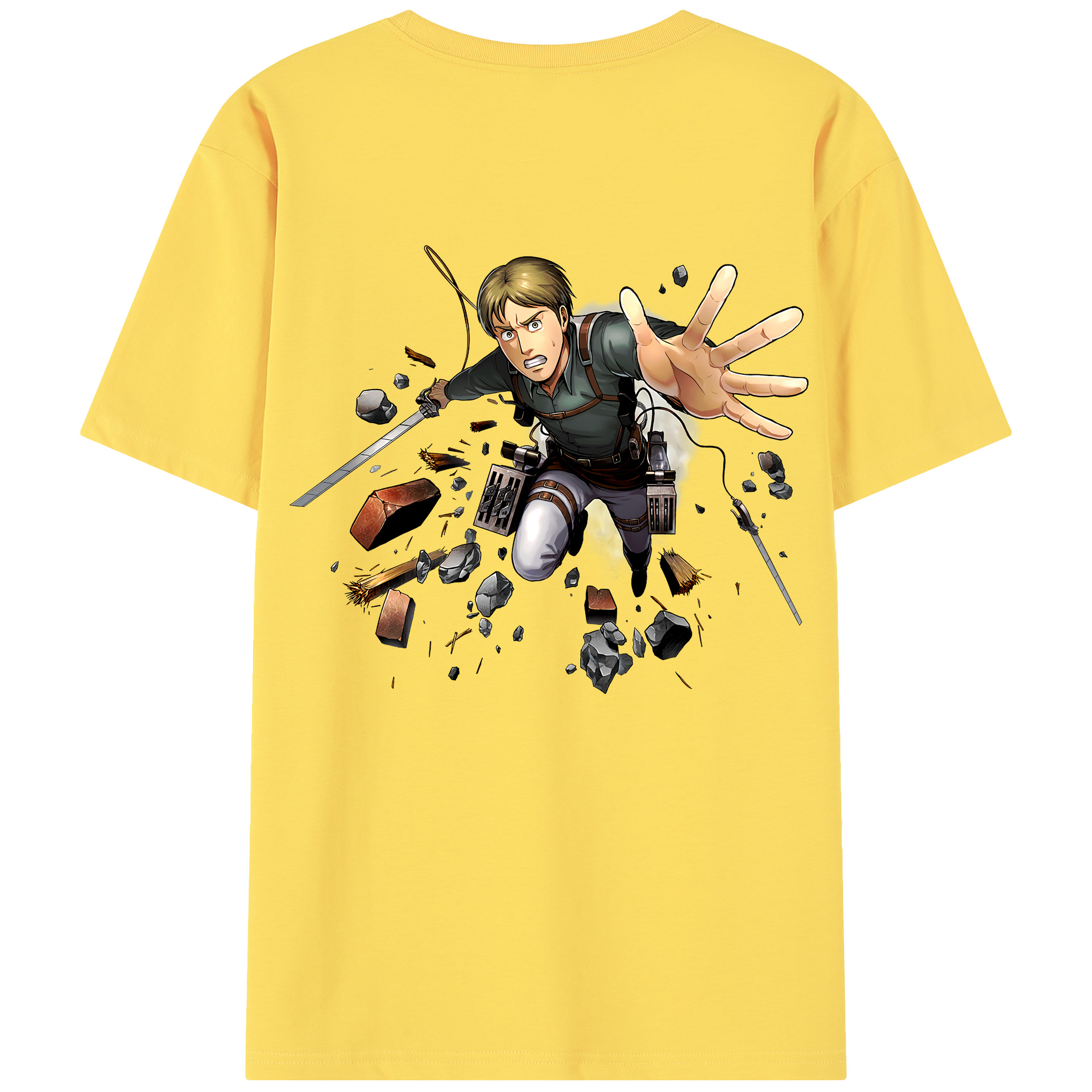 （画像用） 進撃の巨人 Attack on Titan 綿100％半袖Tシャツ（背面プリント）