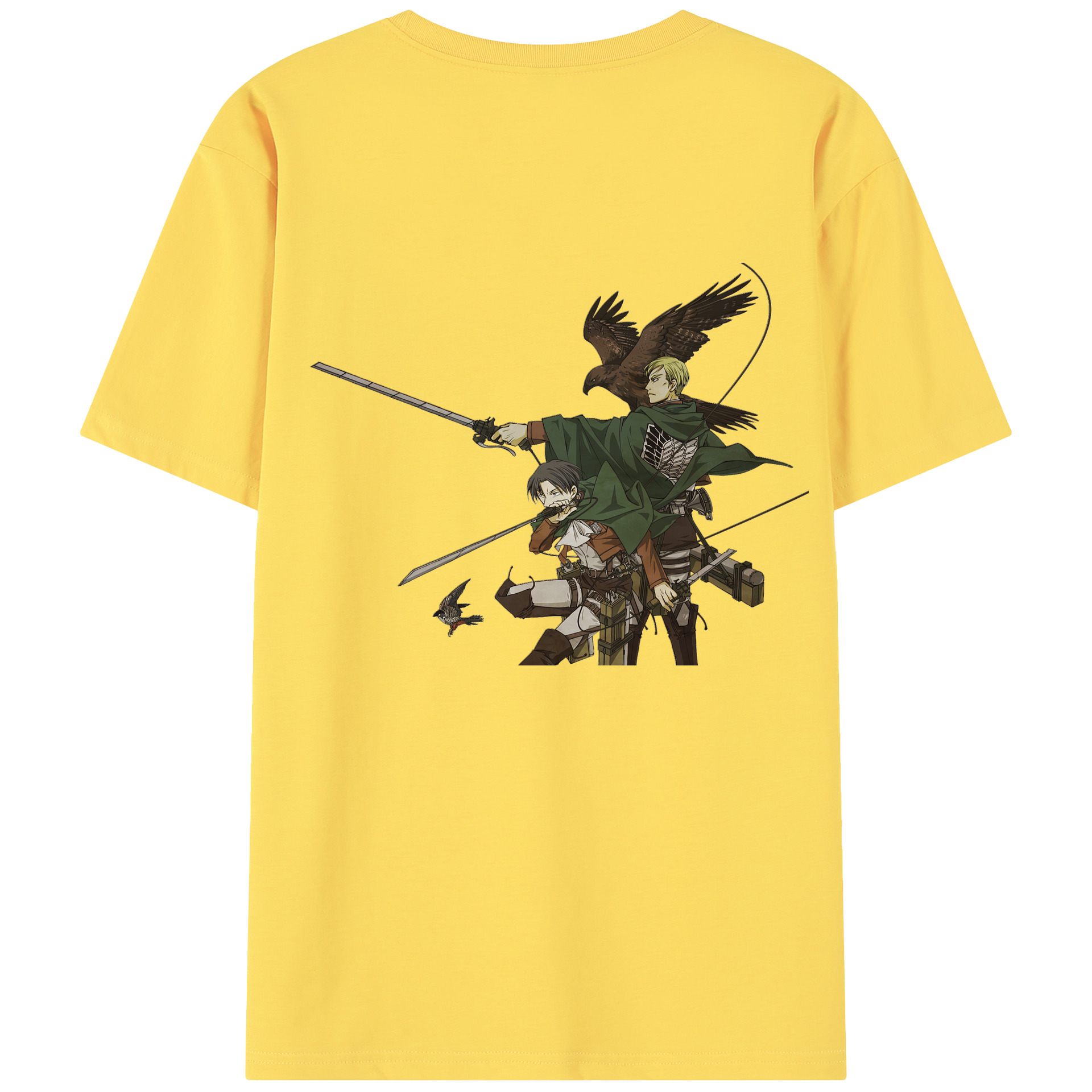 （画像用） 進撃の巨人 Attack on Titan 綿100％半袖Tシャツ（背面プリント）