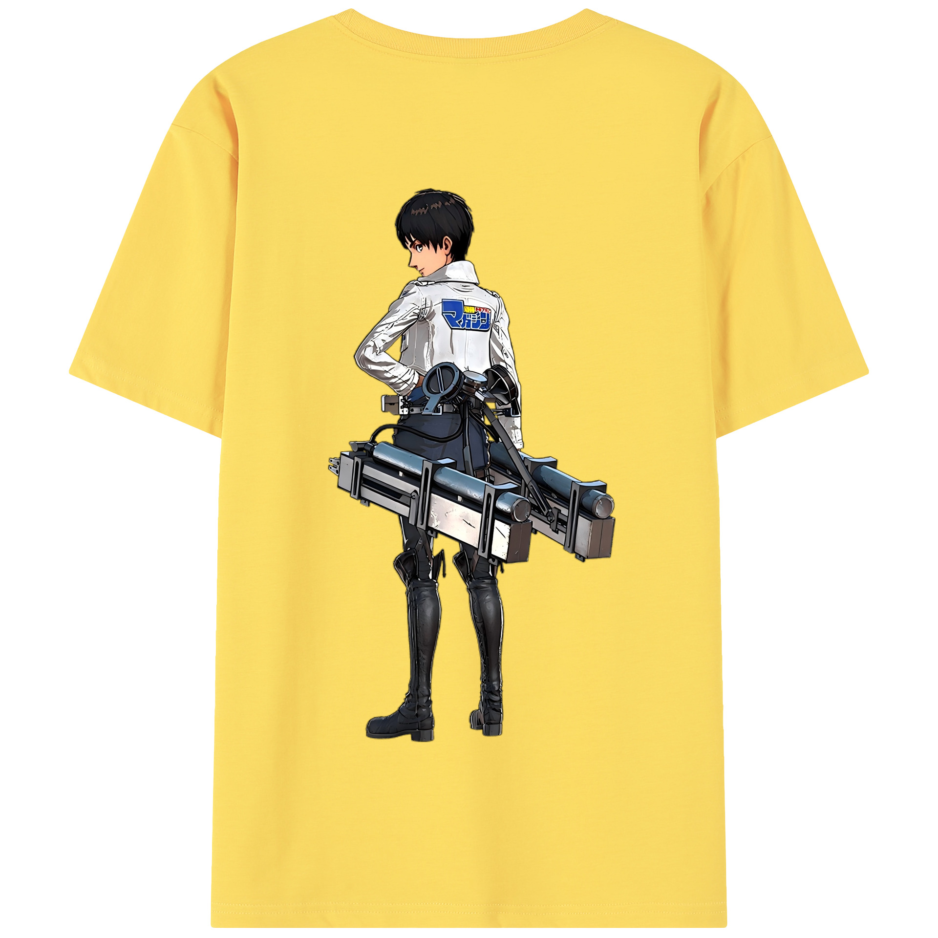 （画像用） 進撃の巨人 エレン･イェーガー Attack on Titan Eren Jäger 綿100％半袖Tシャツ（背面プリント）