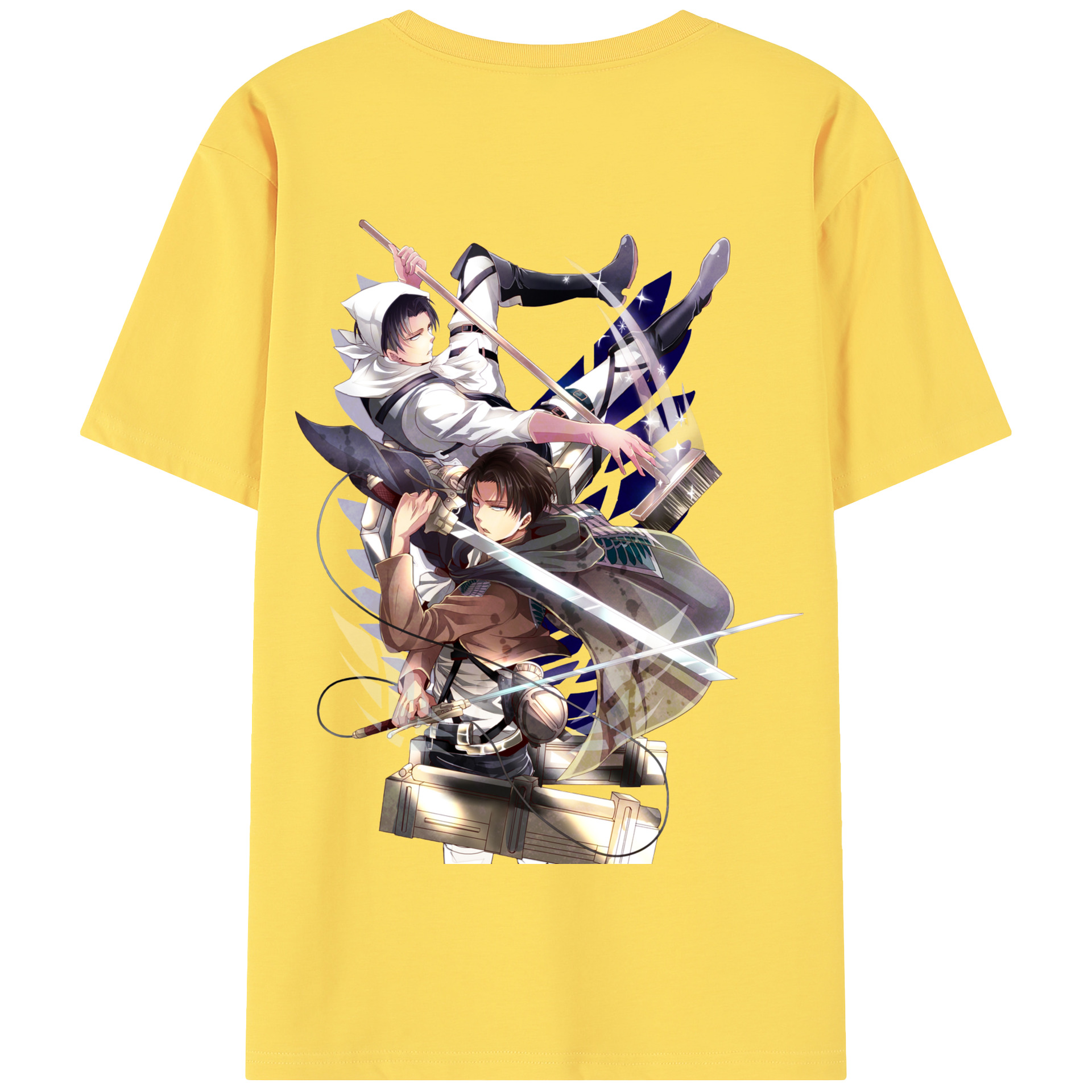 （画像用） 進撃の巨人 リヴァイ·アッカーマン Attack on Titan Levi Ackerman 綿100％半袖Tシャツ（背面プリント）