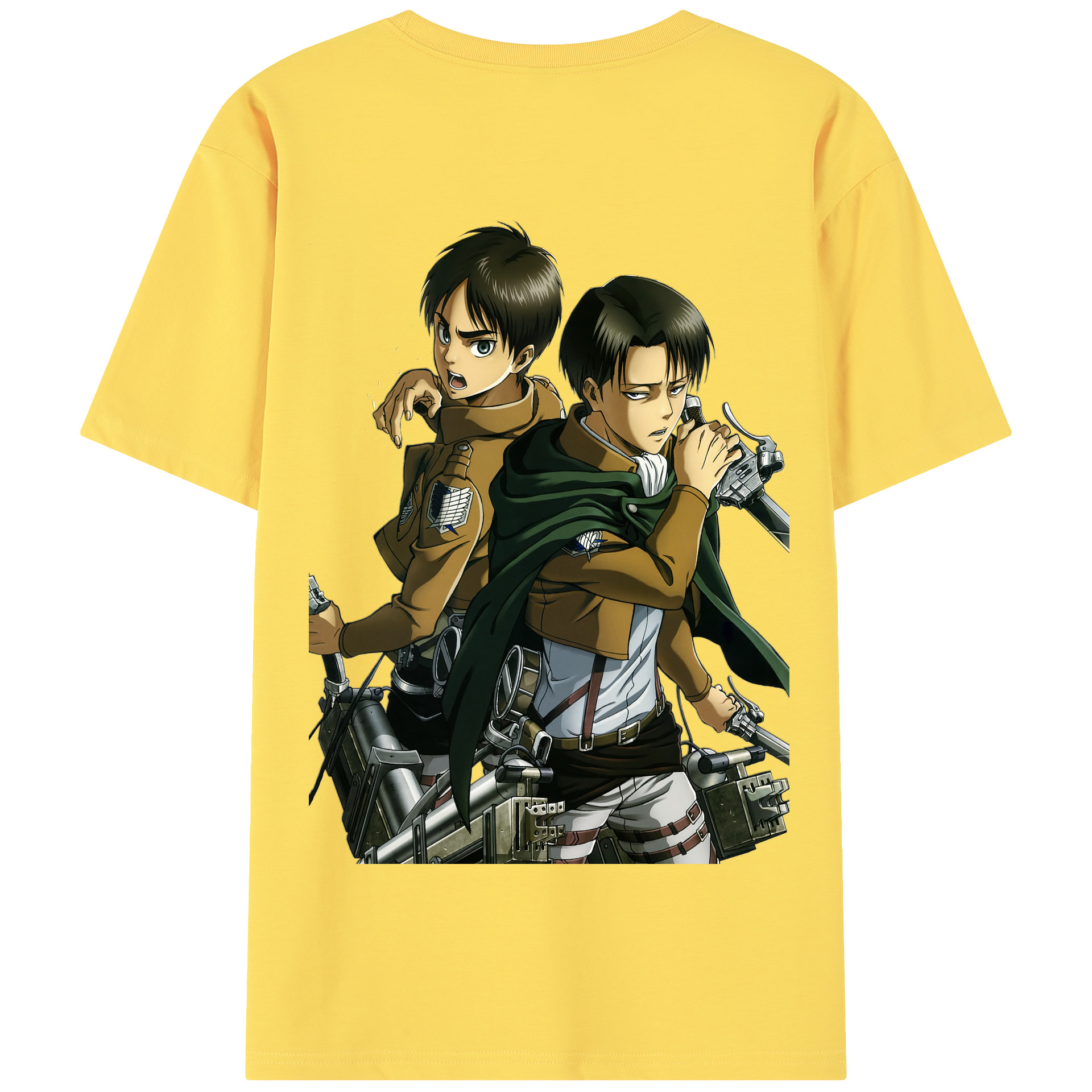 （画像用） 進撃の巨人 リヴァイ·アッカーマン Attack on Titan Levi Ackerman 綿100％半袖Tシャツ（背面プリント）