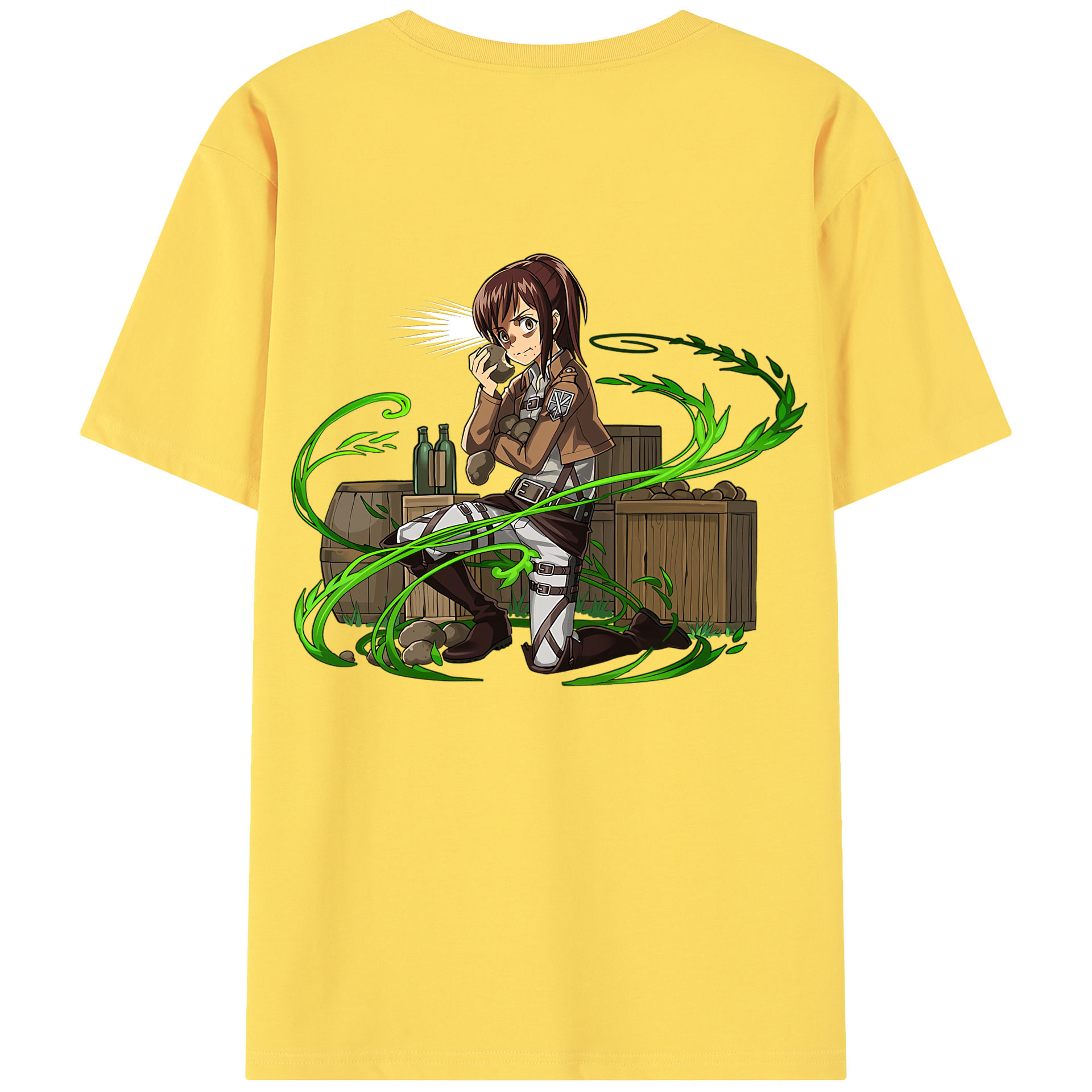 （画像用） 進撃の巨人 サシャ·ブラウス Attack on Titan Sasha Blaus 綿100％半袖Tシャツ（背面プリント）