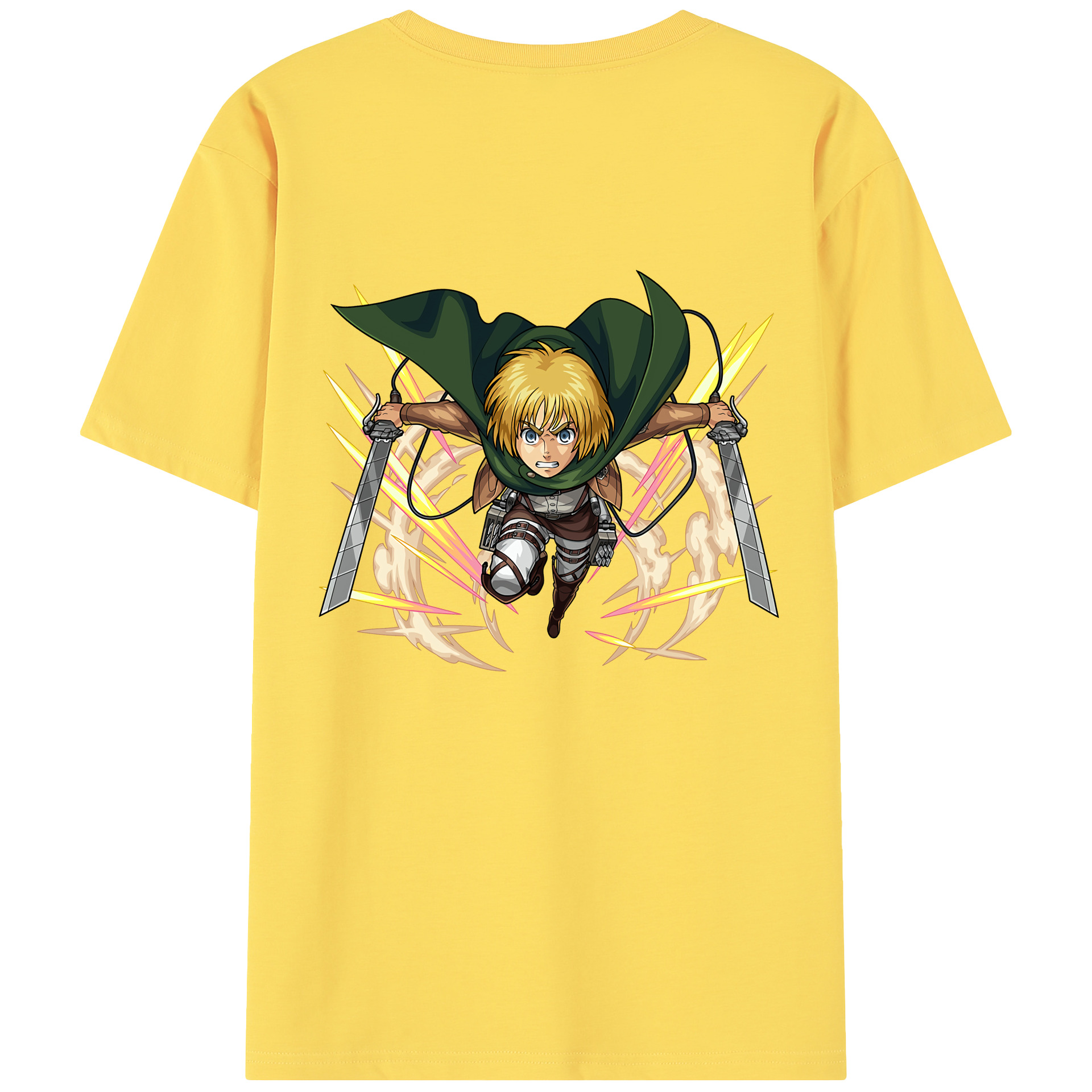 （画像用） 進撃の巨人 アルミン·アルレルト Attack on Titan Armin Arlert 綿100％半袖Tシャツ（背面プリント）